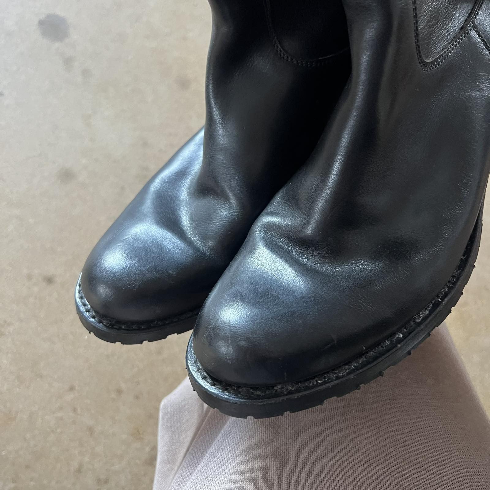 Sendra Sendra Riding High boots womens Black Suede Wool Leather Size US 9 / IT 39 - 4 Thumbnail