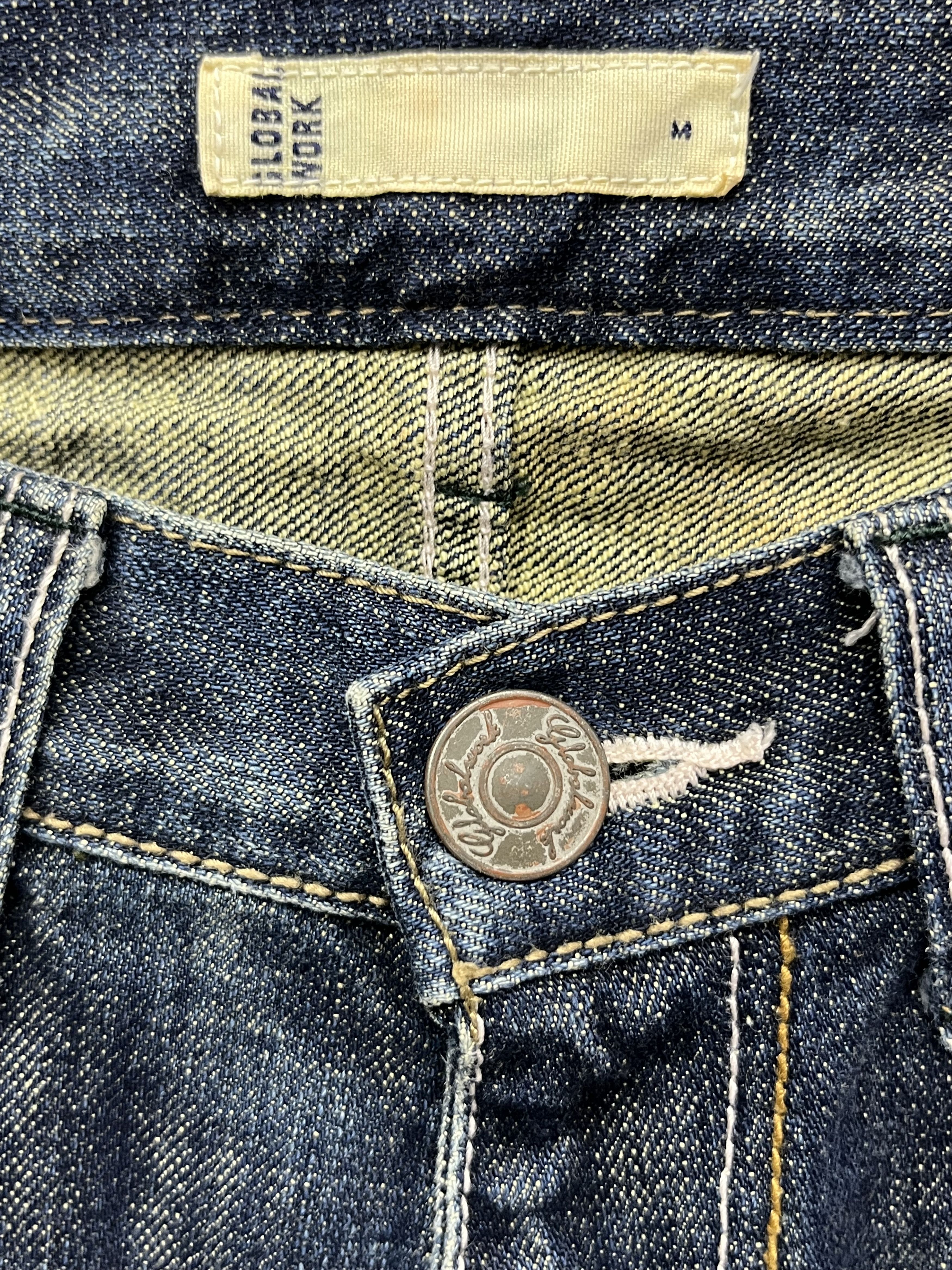 Global Work 🔥GRUNGE KurtCobain Inspired Boro Patchwork Undercover Style Size US 31 - 14 Thumbnail