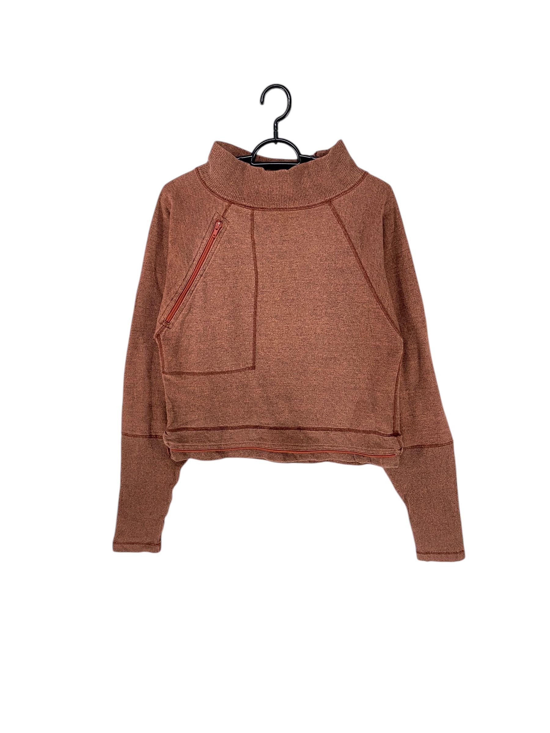 Designer × Issey Miyake 80s Issey miyake logo asymmetrical zipper cropped sweater Size S / US 4 / IT 40 - 2 Thumbnail
