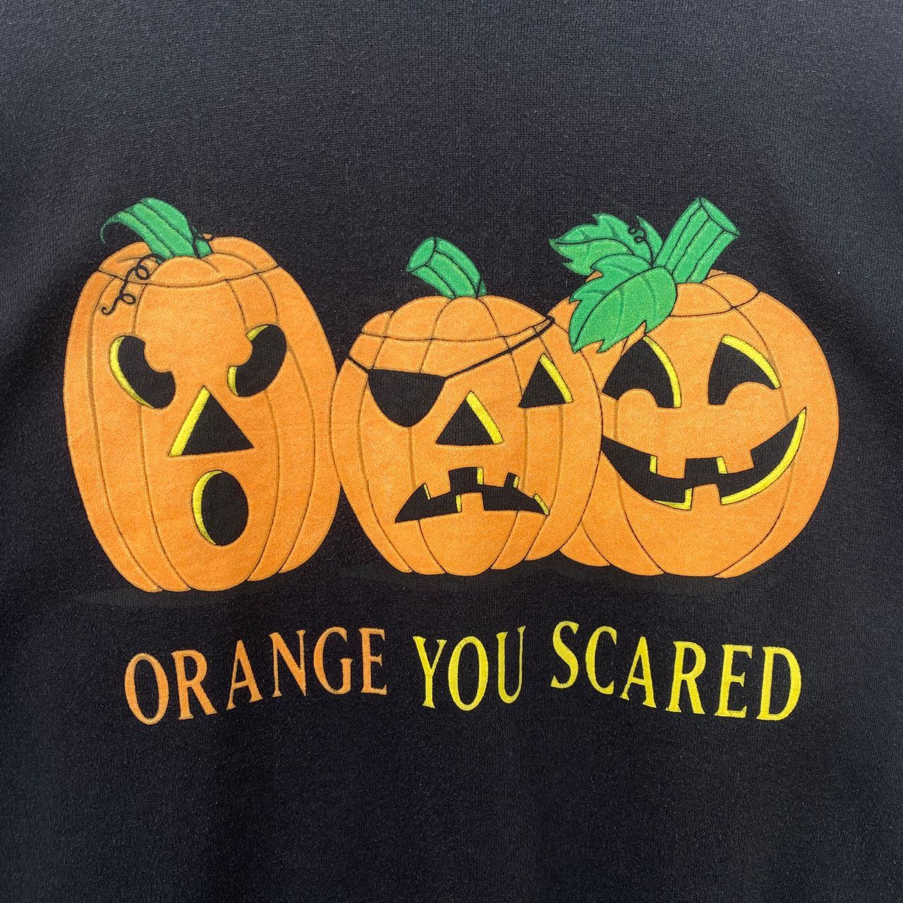 Tultex × Vintage VINTAGE HALLOWEEN SWEATSHIRT LARGE PULLOVER PUMPKINS Size US L / EU 52-54 / 3 - 4 Thumbnail