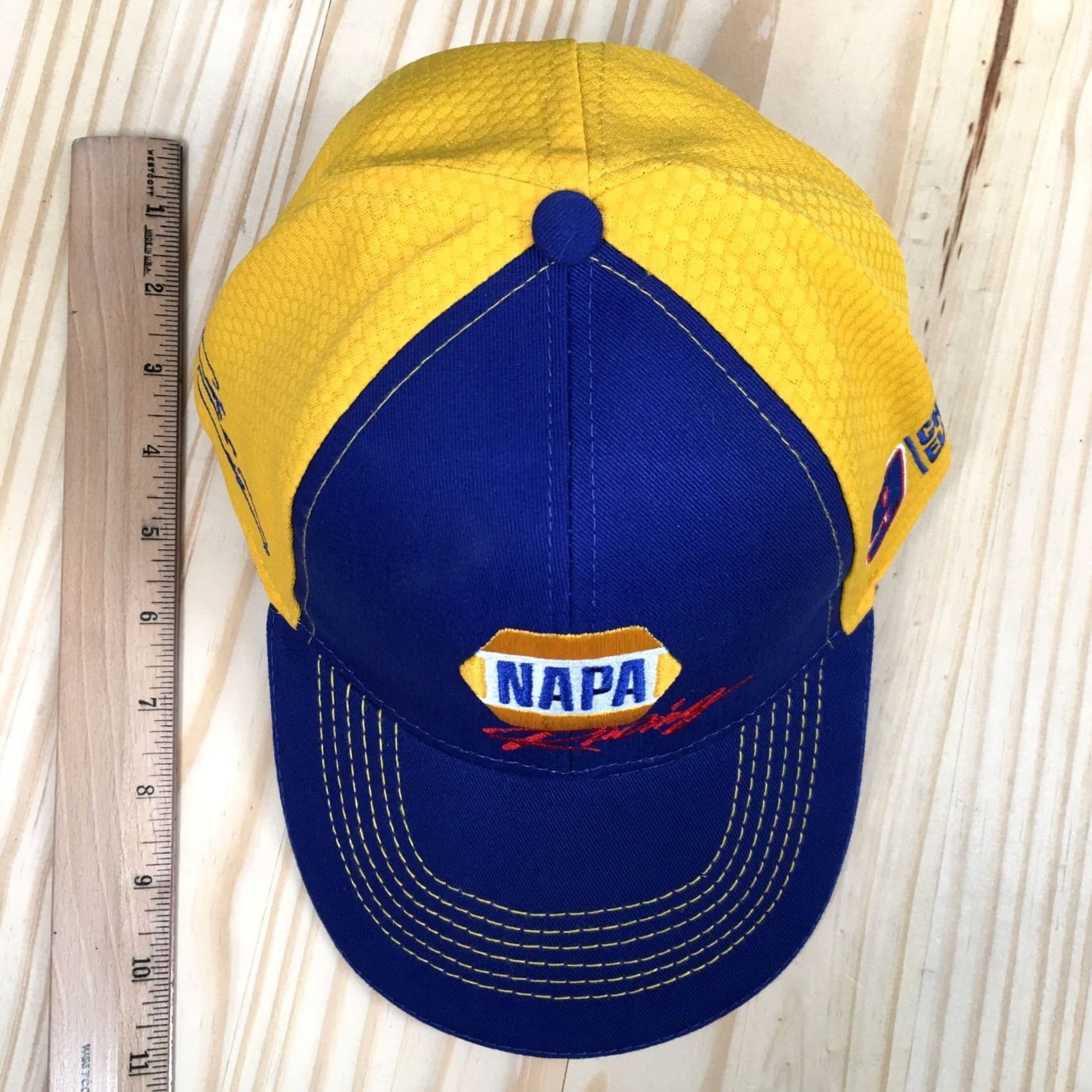 Vintage NAPA Racing Chase Elliot 9 Baseball Cap Blue Yellow One Size Unisex Size ONE SIZE - 4 Thumbnail