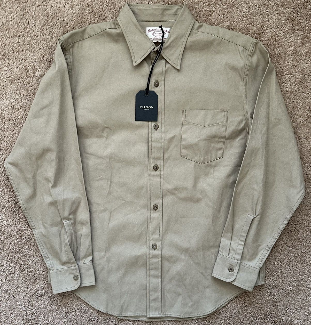 image of Filson Service Shirt XL in Khaki, Men's