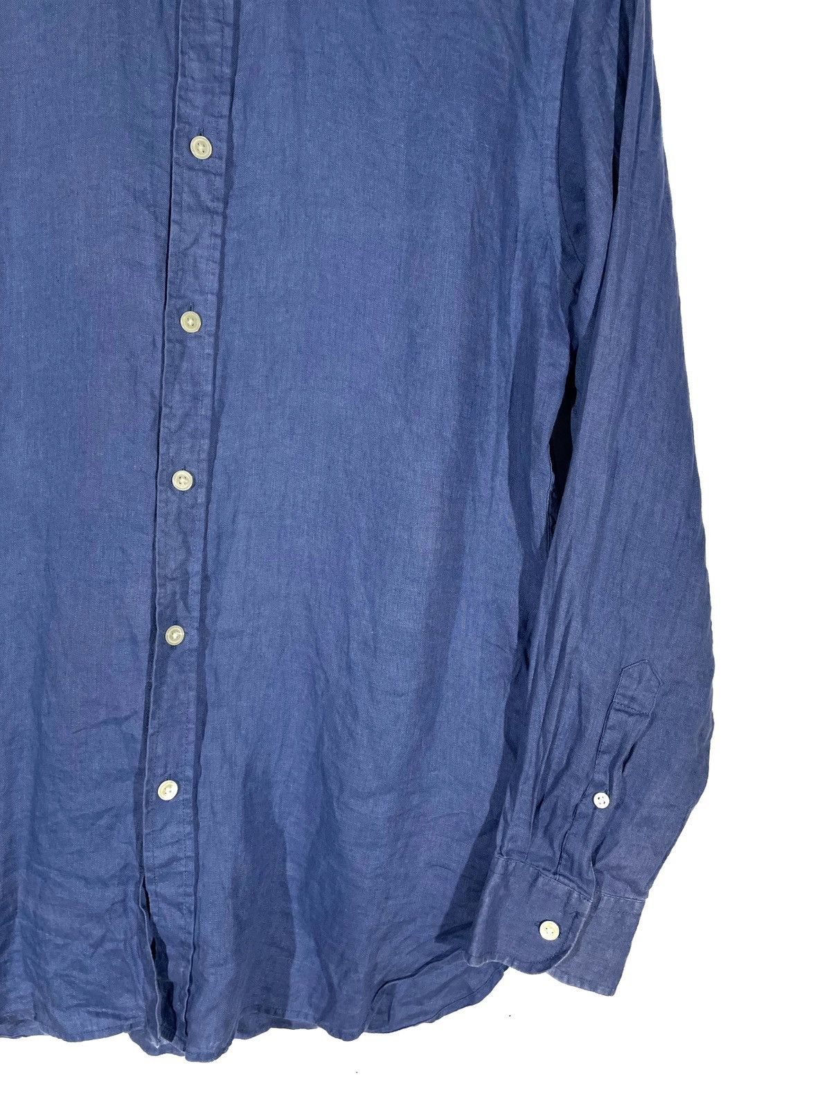 Designer Favourbrook London Men Linen Blue Shirt Size 16/S-M Portugal Size US S / EU 44-46 / 1 - 3 Thumbnail
