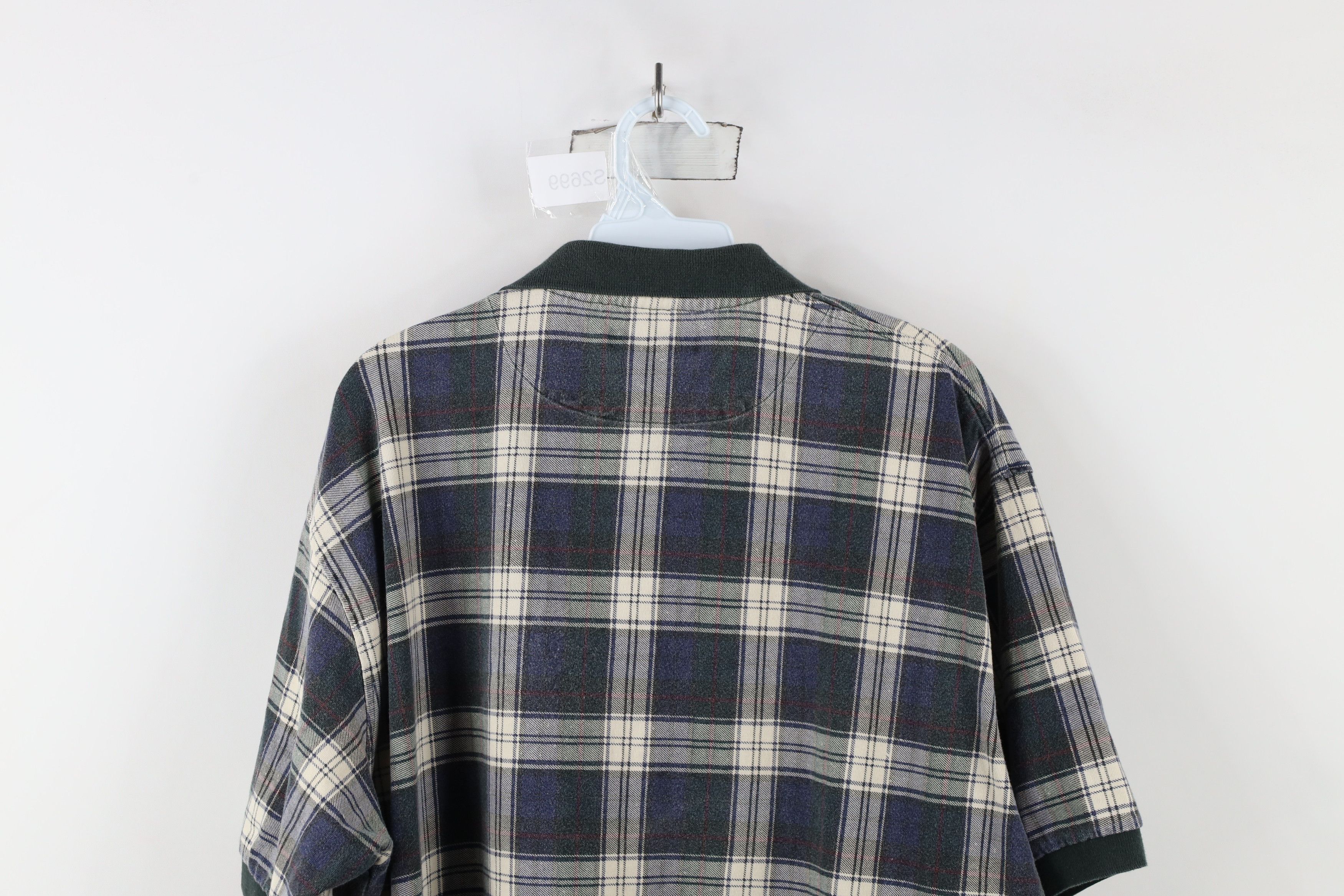 Vintage Vintage 90s Streetwear Plaid Collared Polo Shirt Cotton Size US XL / EU 56 / 4 - 9 Thumbnail