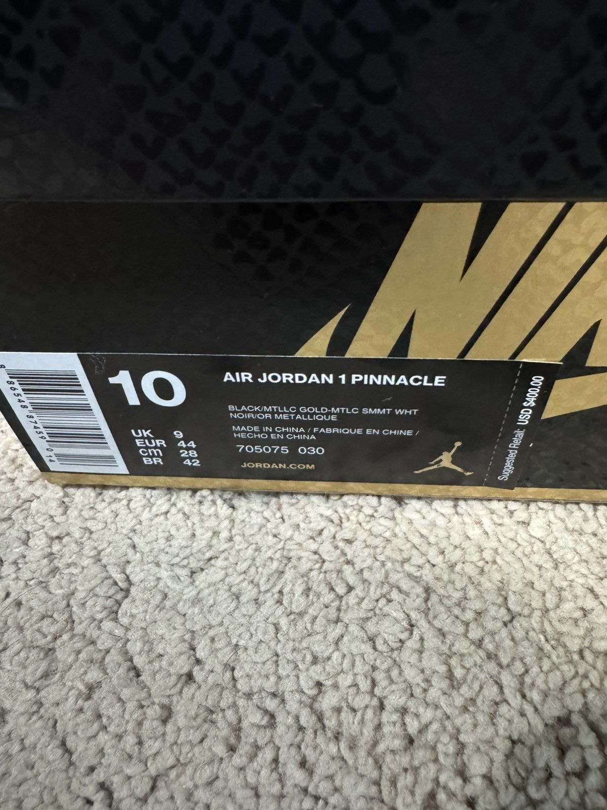 Jordan Brand Jordan 1 Pinnacle Black 2015 Size US 10 / EU 43 - 7 Thumbnail