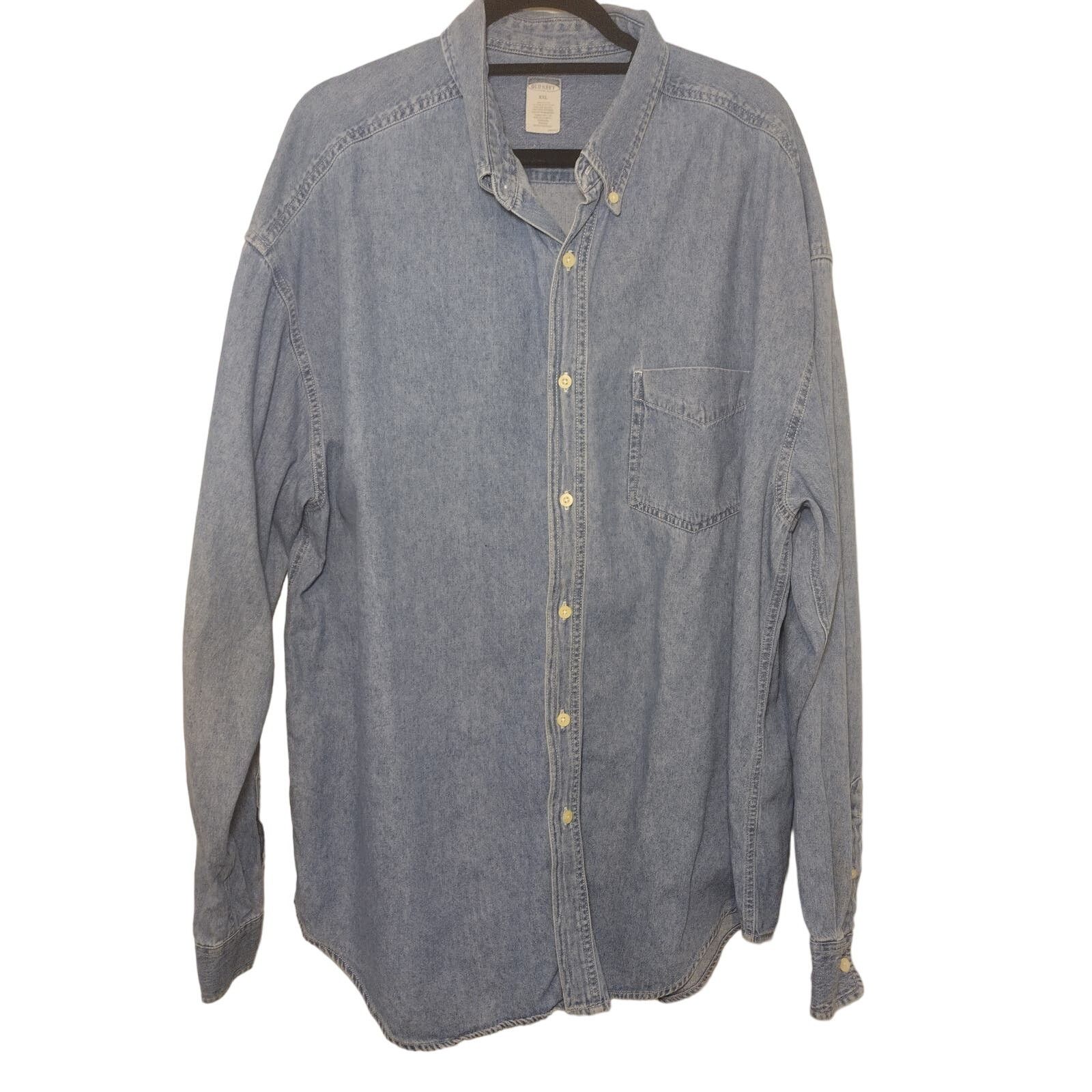 Old Navy Old Navy Mens Shirt Long Sleeves Button Down Pockets Denim Size US XXL / EU 58 / 5 - 1 Thumbnail