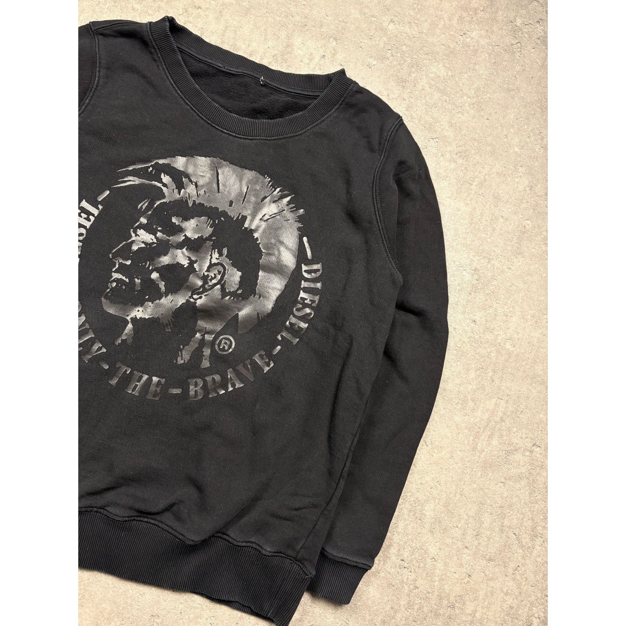 Diesel Diesel Black Crewneck Sweatshirt With "Only The Brave" Graph Size US M / EU 48-50 / 2 - 11 Thumbnail