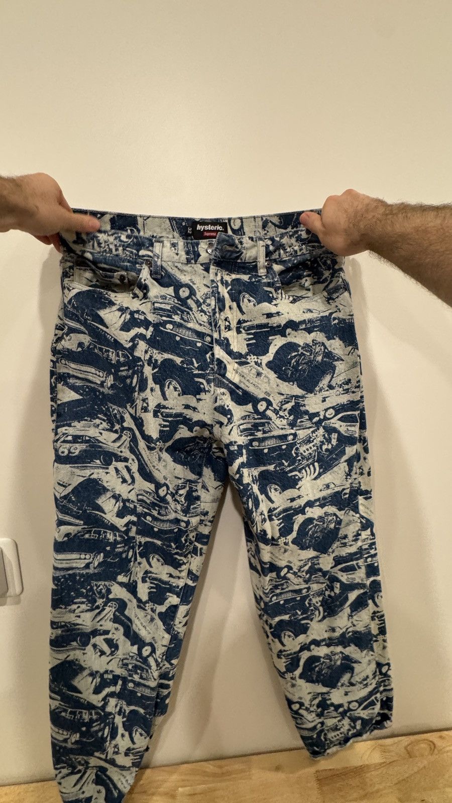 パンツ Supreme HYSTERIC GLAMOUR Cars Baggy 32 Supreme x Hysteric Glamour Cars Baggy Jeans Washed Blue – PIECES