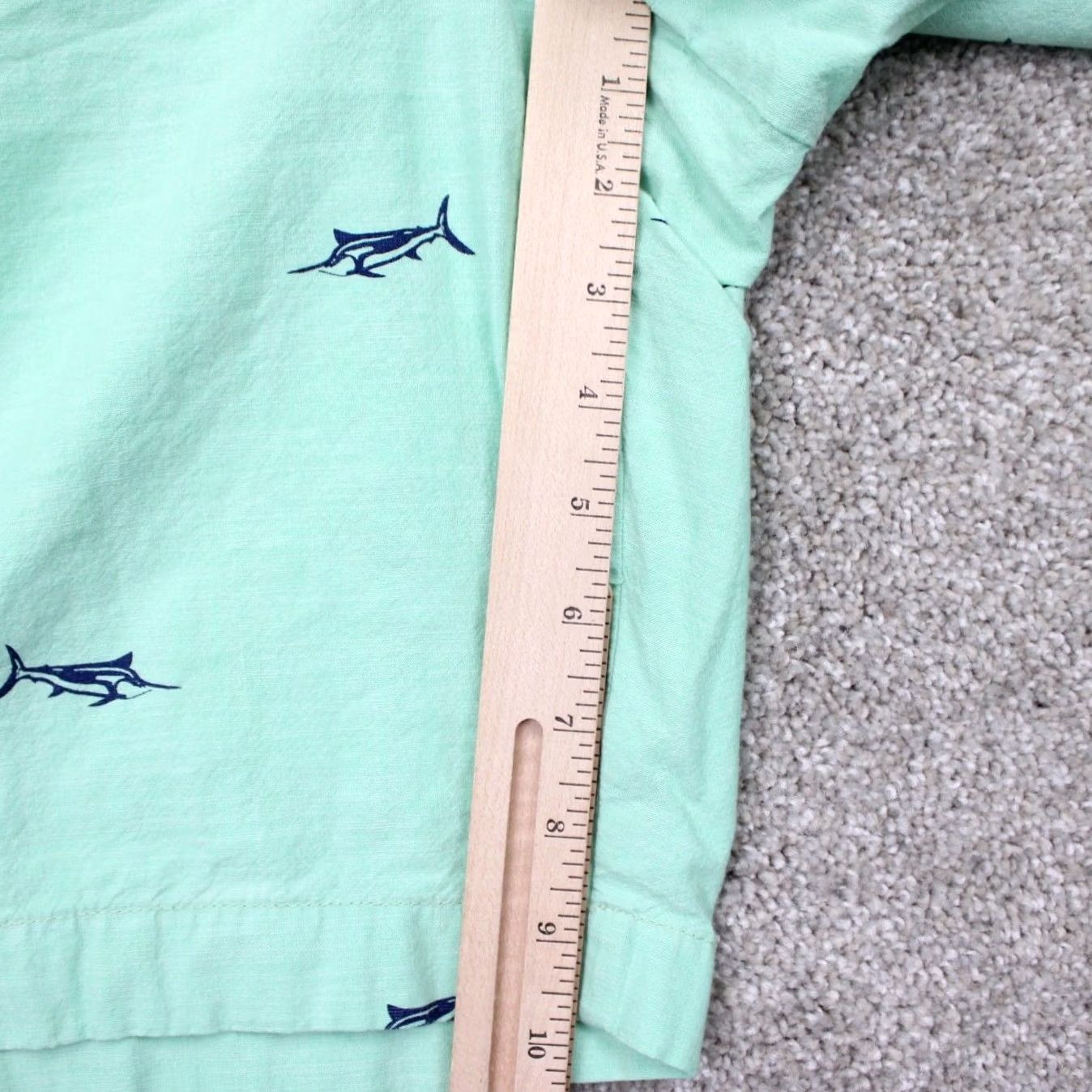 Chaps Chaps Chino Shorts Mens 36 Green Sport Fish All Over Print 10" Inseam Size US 36 / EU 52 - 4 Thumbnail