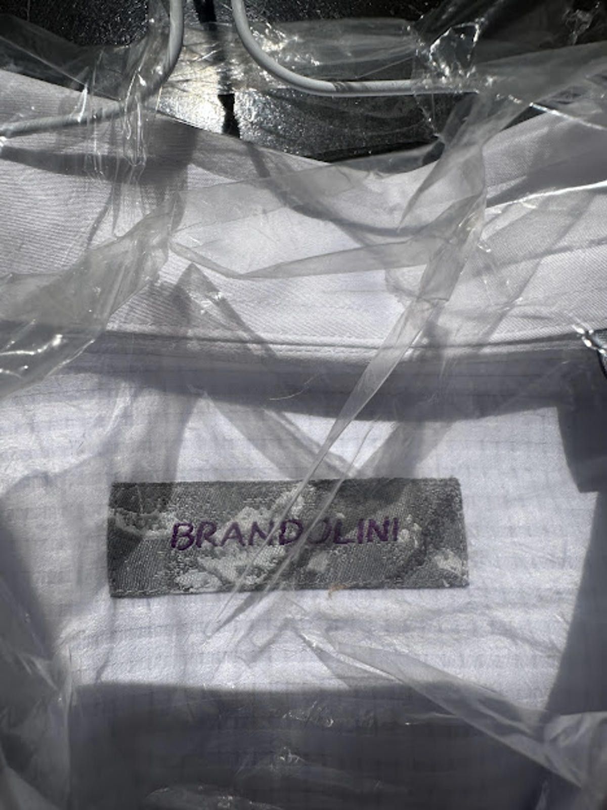 Brandini Brandolini White Dress Shirt French Cuffs Size 38R - 3 Thumbnail