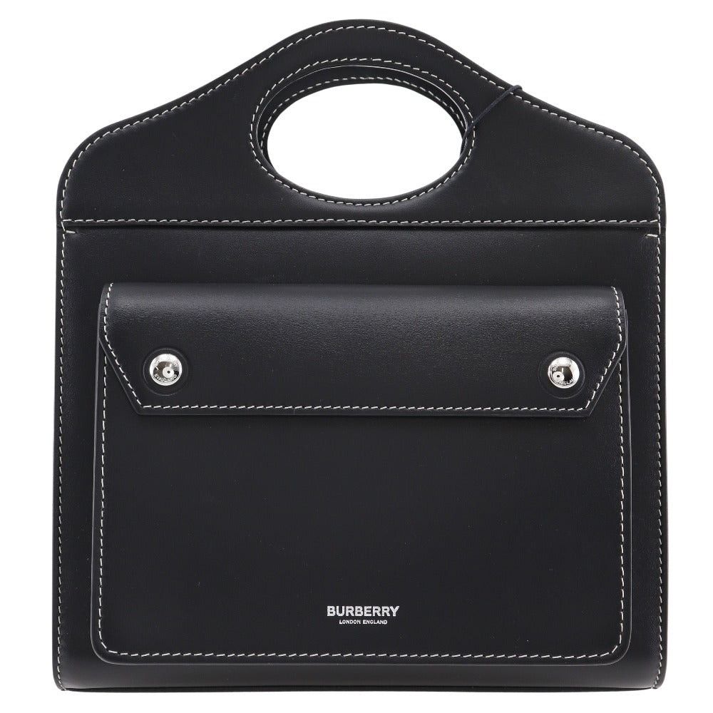 Burberry Black Leather Handbag (Pre-Owned) Size ONE SIZE - 1 Thumbnail