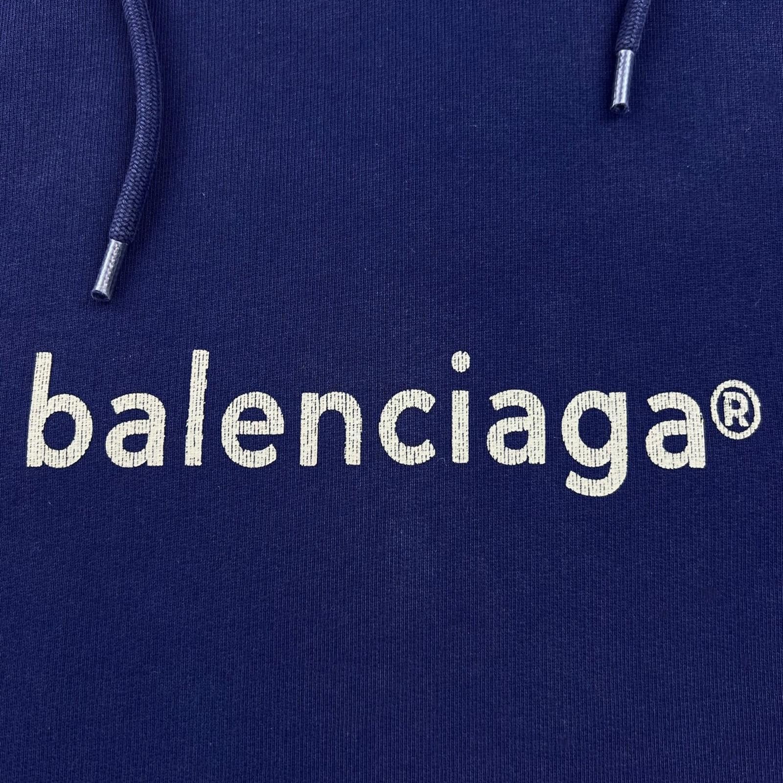 Balenciaga Balenciaga Copyright Logo Blue Hoodie Size US XL / EU 56 / 4 - 3 Thumbnail