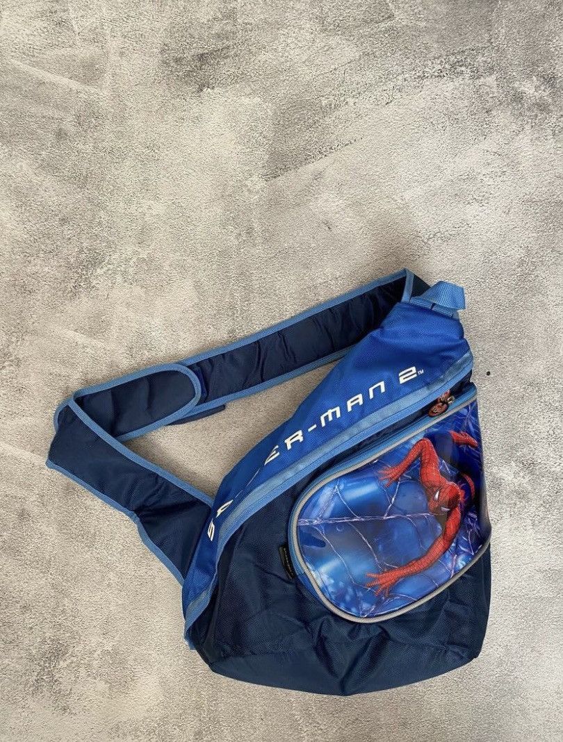 Japanese Brand Marvel Spider Man faded vintage distressed sling bag Size ONE SIZE - 2 Thumbnail