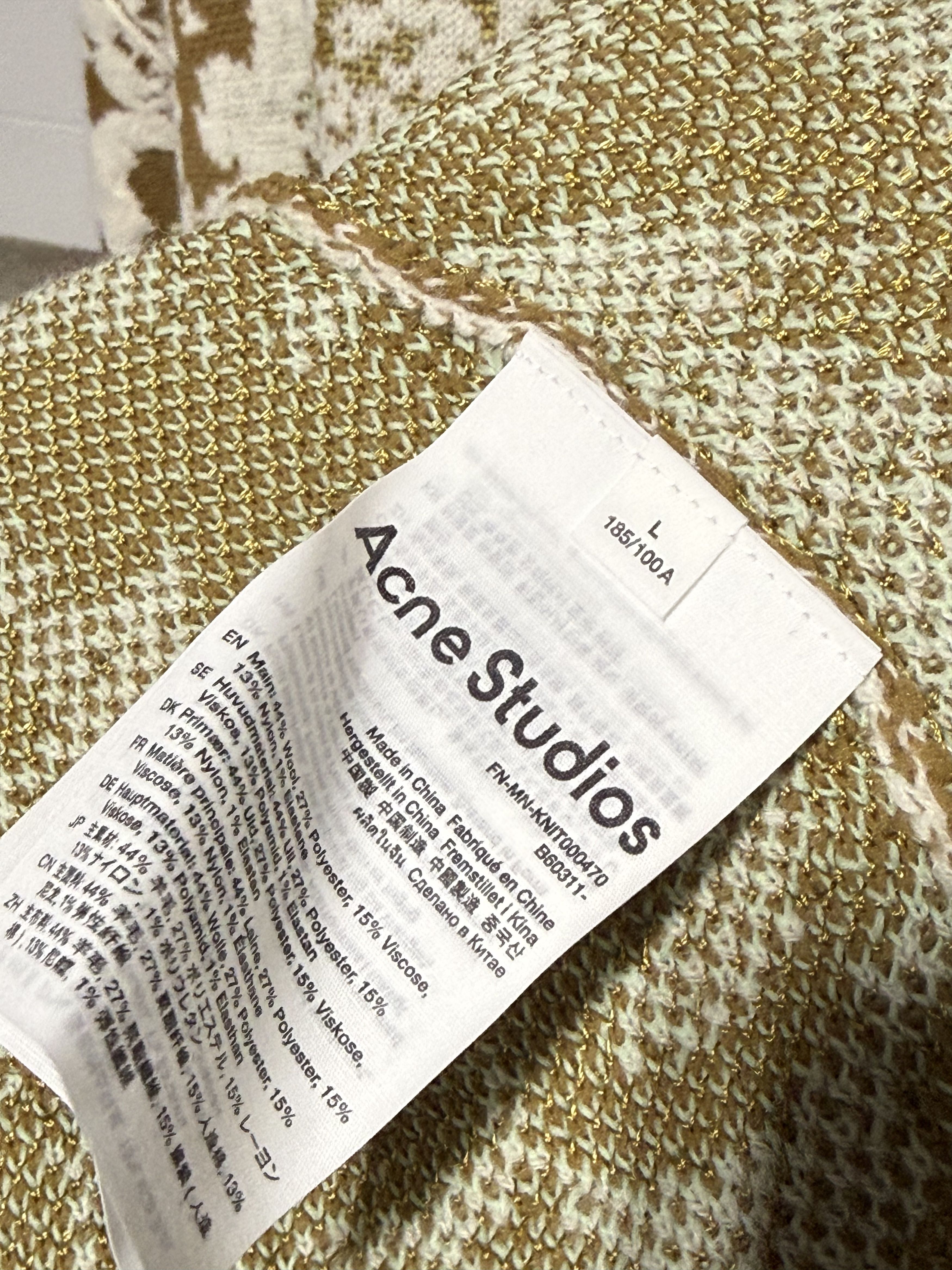 Acne Studios Acne Studios Jade Knit Sweater 'Jade Green/Off White' Size US L / EU 52-54 / 3 - 3 Thumbnail