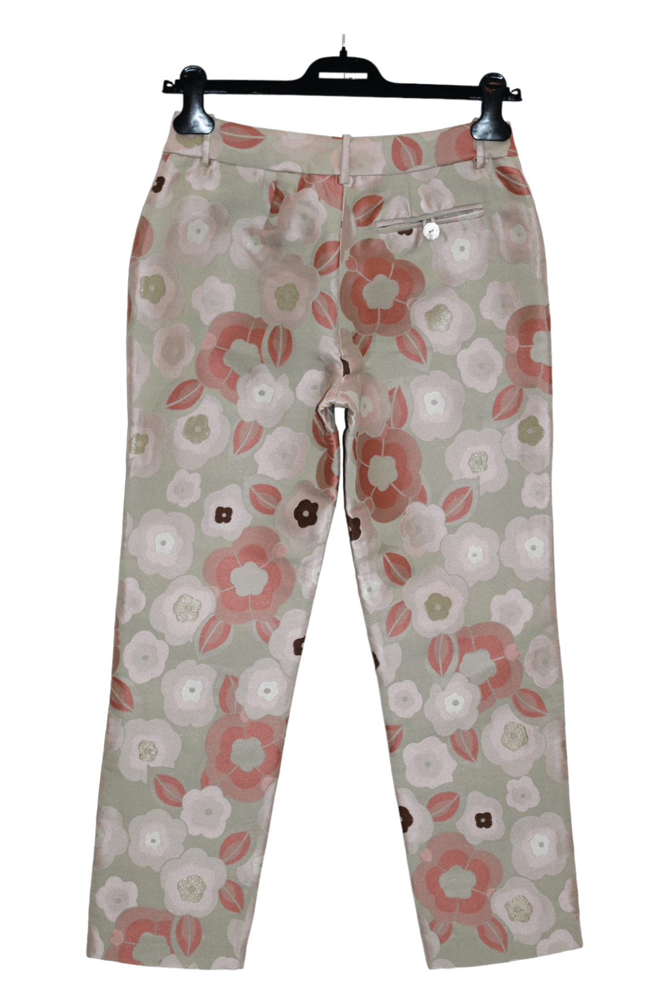Martine Sitbon Sophie Sitbon Paris Floral Patterns Satin Fabric Luxury Pant Size 27" / US 4 / IT 40 - 7 Thumbnail