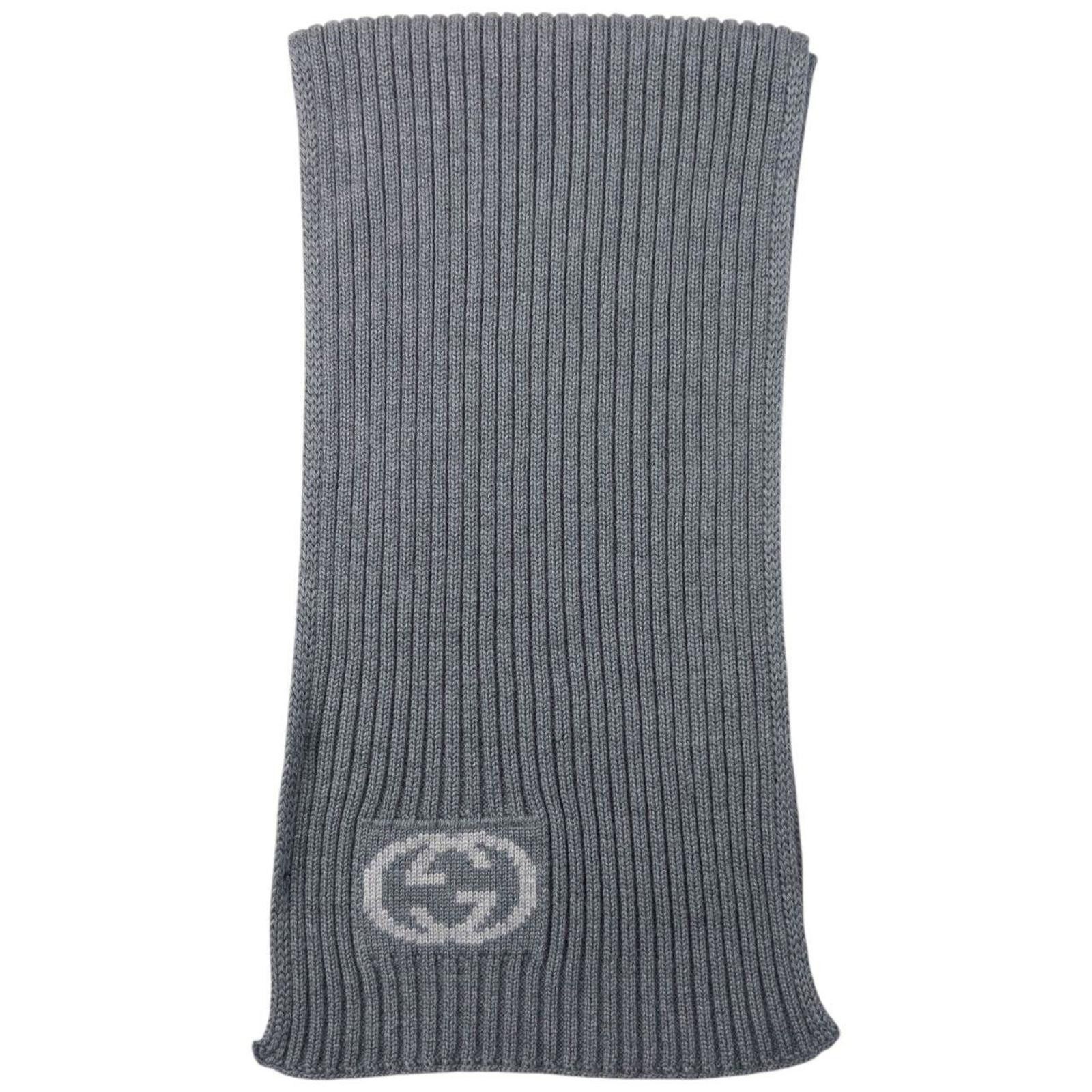 Gucci Vintage Gucci Ribbed Knit Wool Scarf Size ONE SIZE - 2 Thumbnail