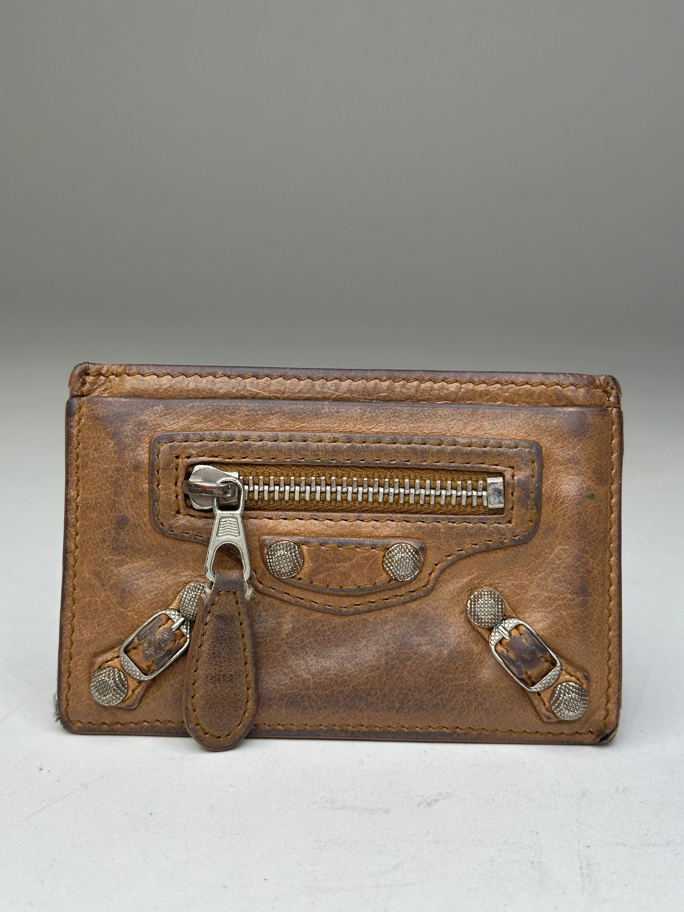 Balenciaga Vintage Leather City Card Holder Brown Size ONE SIZE - 1 Thumbnail
