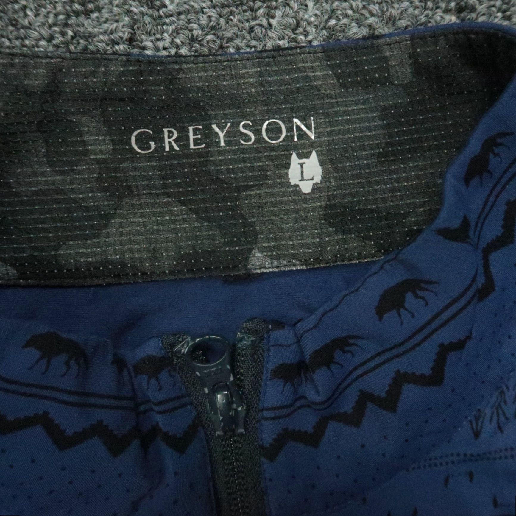 Vintage Greyson Performance Pullover Men Large Blue Geometric Print 1/4 Zip Activewear Size US L / EU 52-54 / 3 - 3 Thumbnail