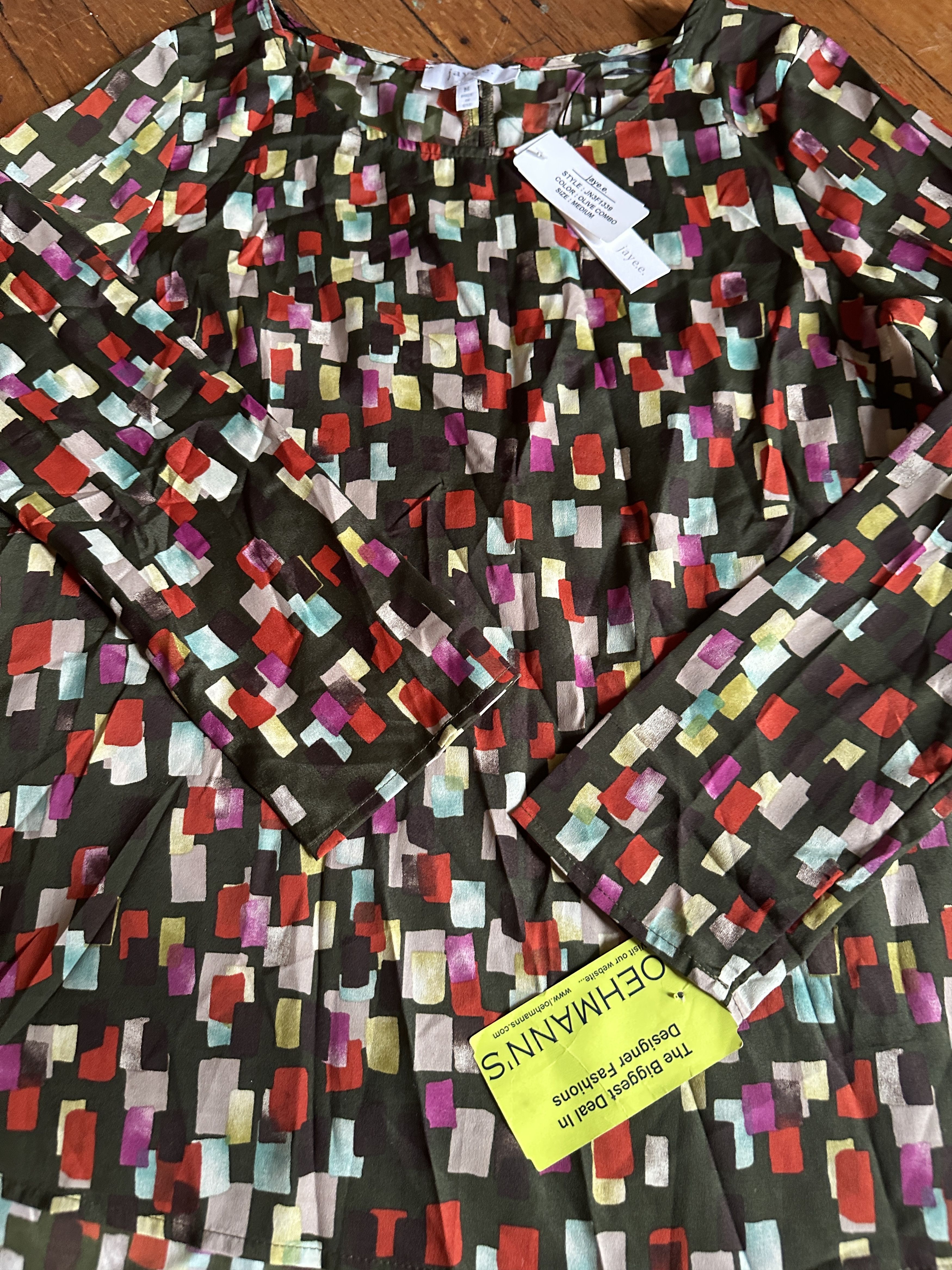 Other Jaye.e Multi-Color Long Sleeve Blouse w/ back slit sz M Size M / US 6-8 / IT 42-44 - 5 Thumbnail