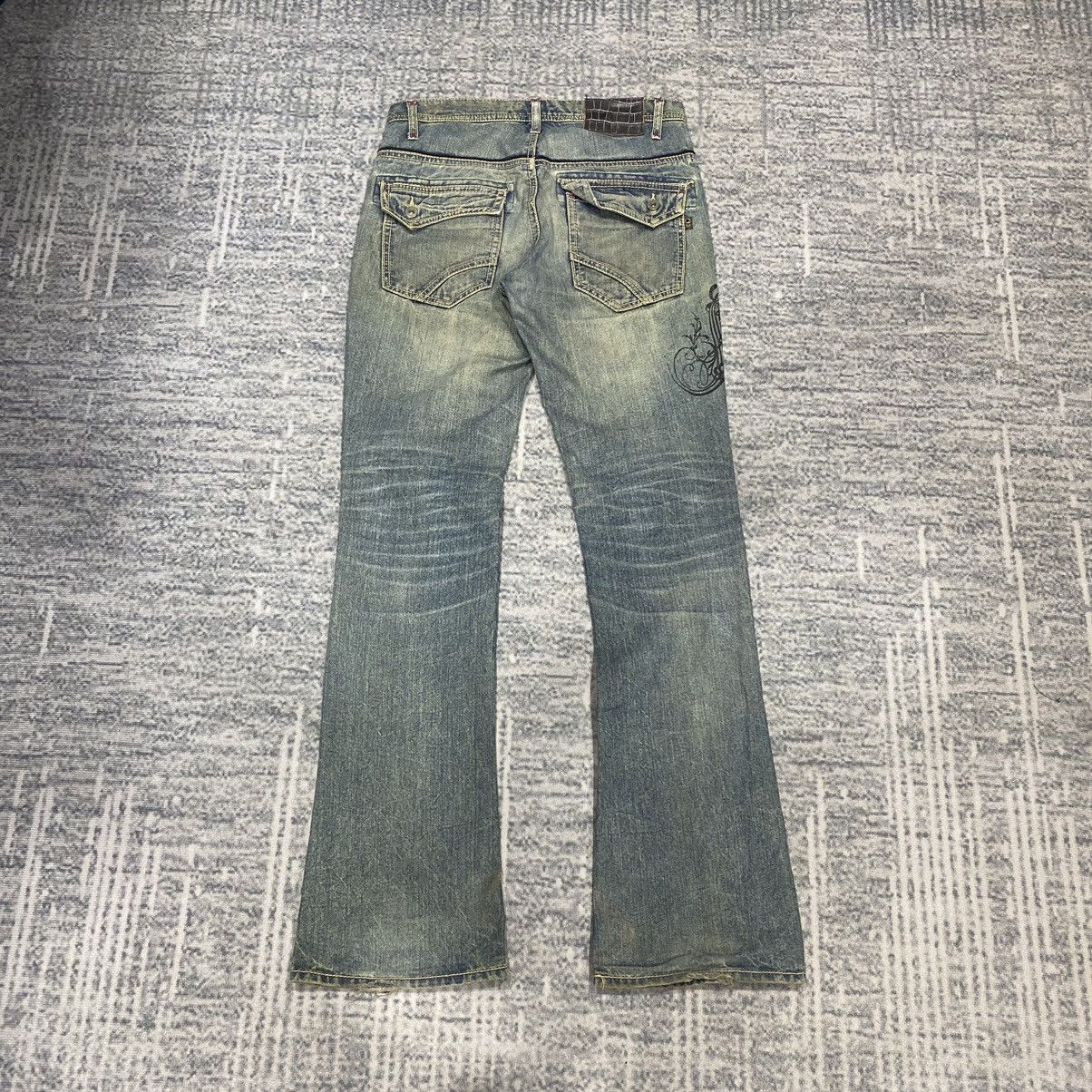 Hysteric Glamour Flare☠️ Morgan Homme Mud Wash Jeans Punk Y2K Grunge Size US 31 - 3 Thumbnail