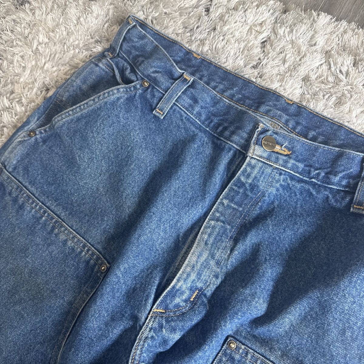 Carhartt Vintage 90’s Carhartt Jeans 38x30 Denim Double Knee B73-DST Size US 38 / EU 54 - 6 Thumbnail