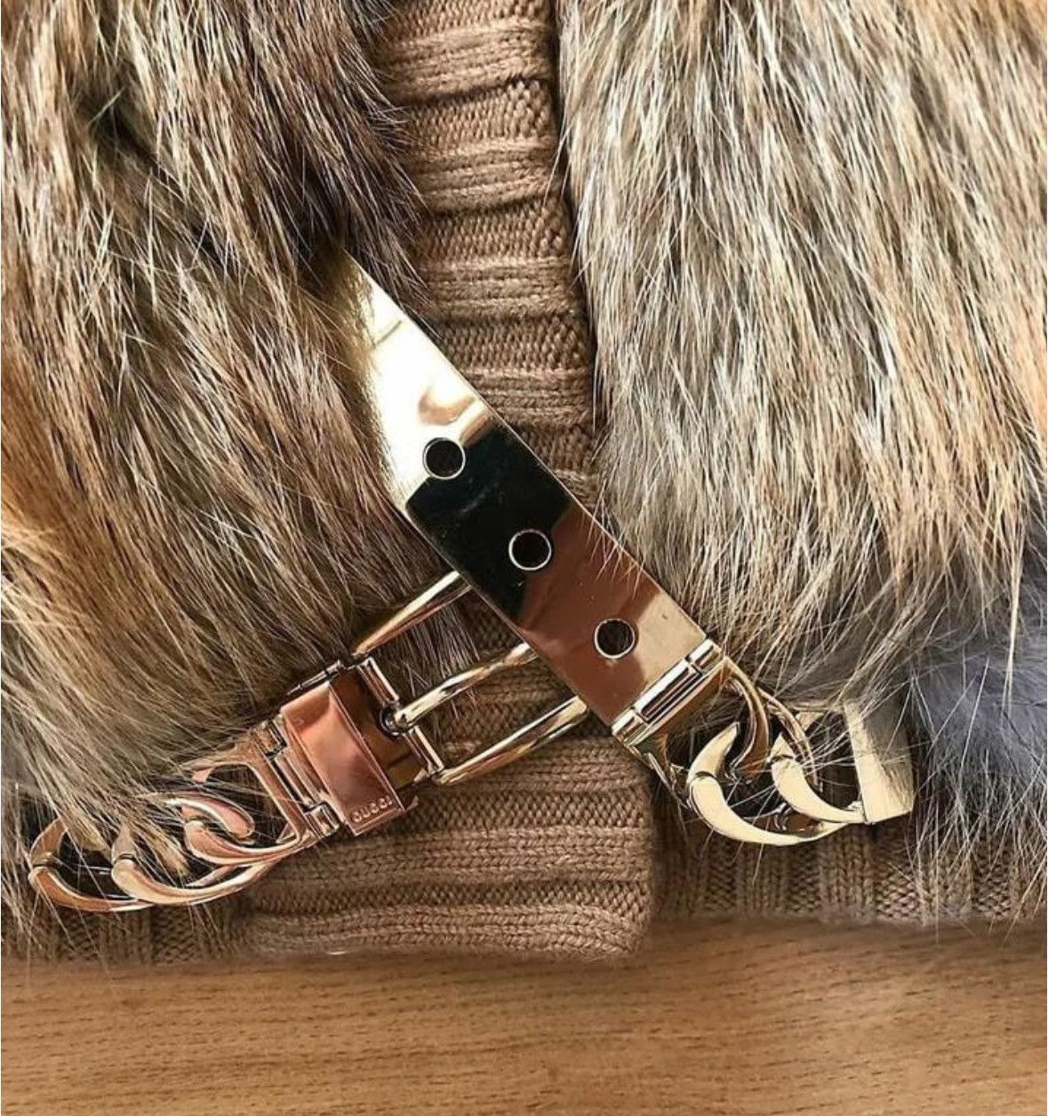 Gucci FOX FUR KNITTED JACKET Size M / US 6-8 / IT 42-44 - 3 Thumbnail