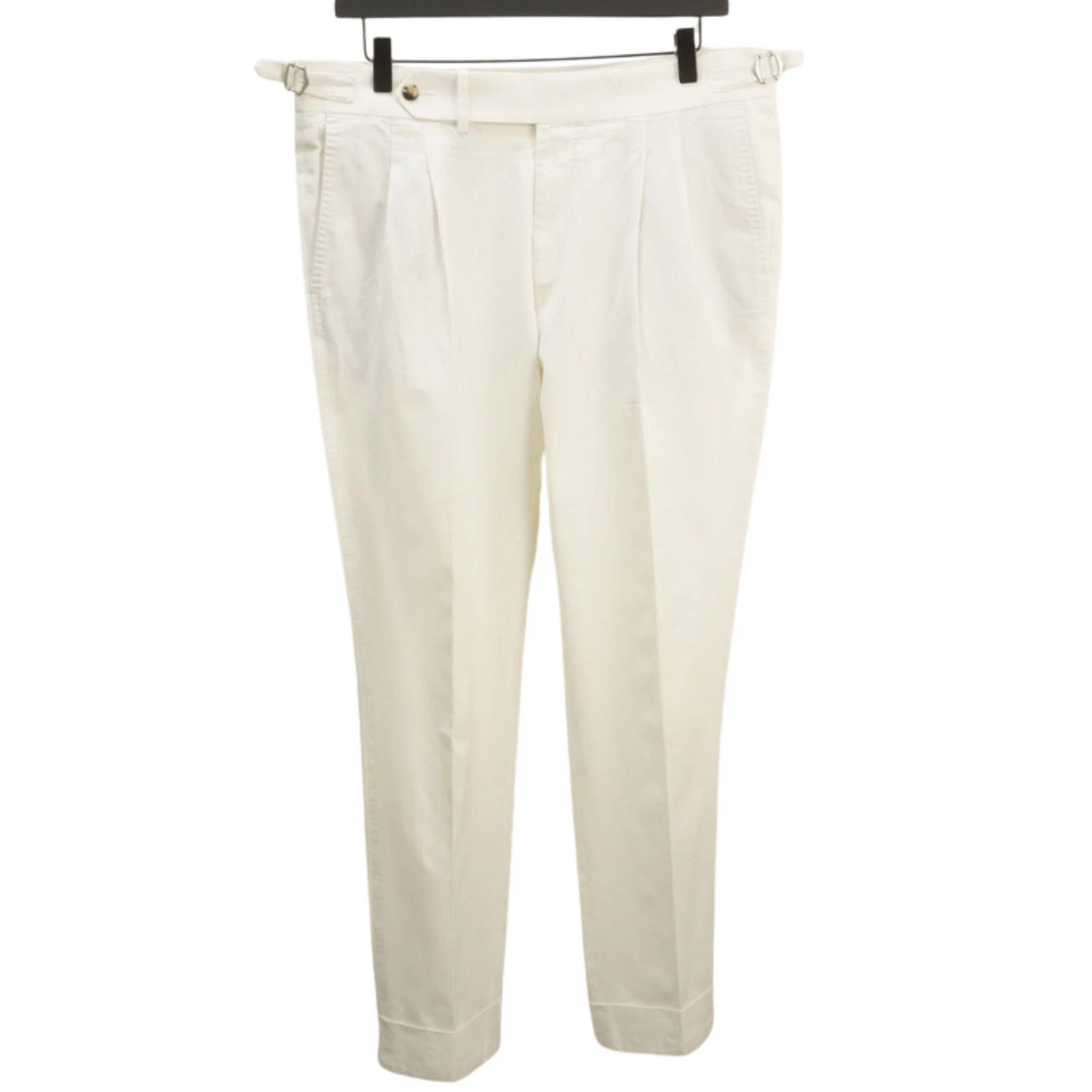 Suitsupply Men Suitsupply Havana Jetted Unlined White Pure Cotton US38 Size 38R - 7 Thumbnail