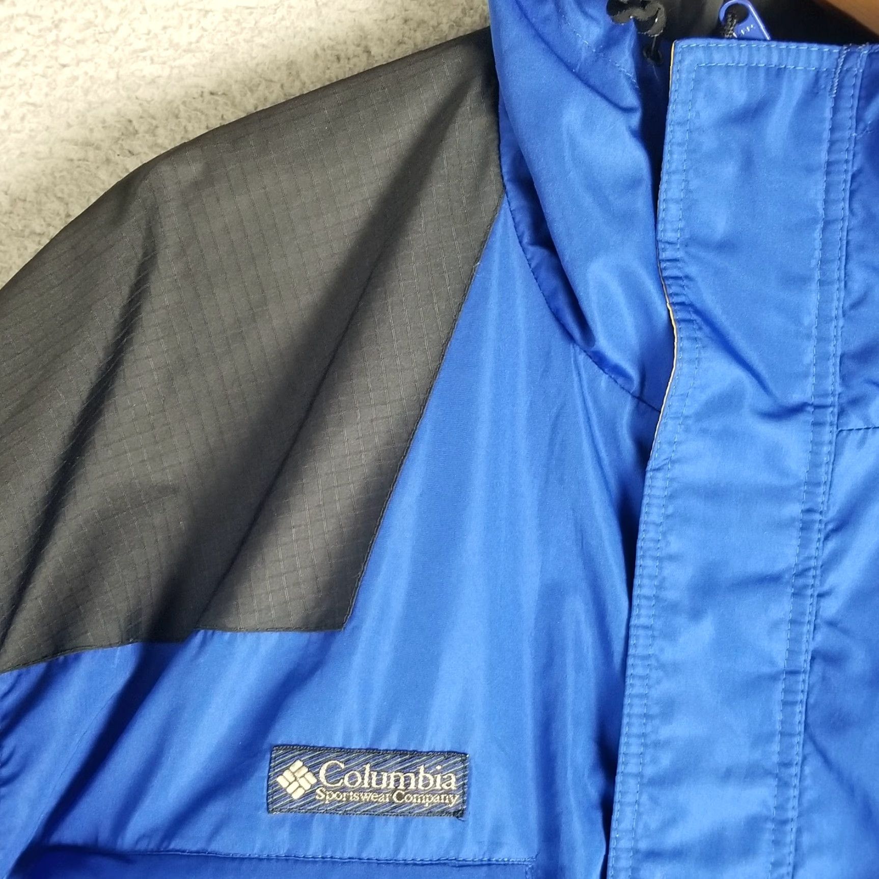KangaROOS Columbia Anorak Jacket Men Large Blue Black Windbreaker Hooded Vintage Kangaroo Size US L / EU 52-54 / 3 - 2 Thumbnail