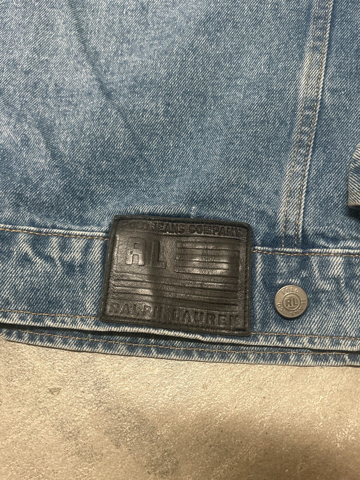 Polo Ralph Lauren Vintage 90s Polo Jeans Ralph Lauren Big Flag Denim Jacket Size US L / EU 52-54 / 3 - 4 Thumbnail