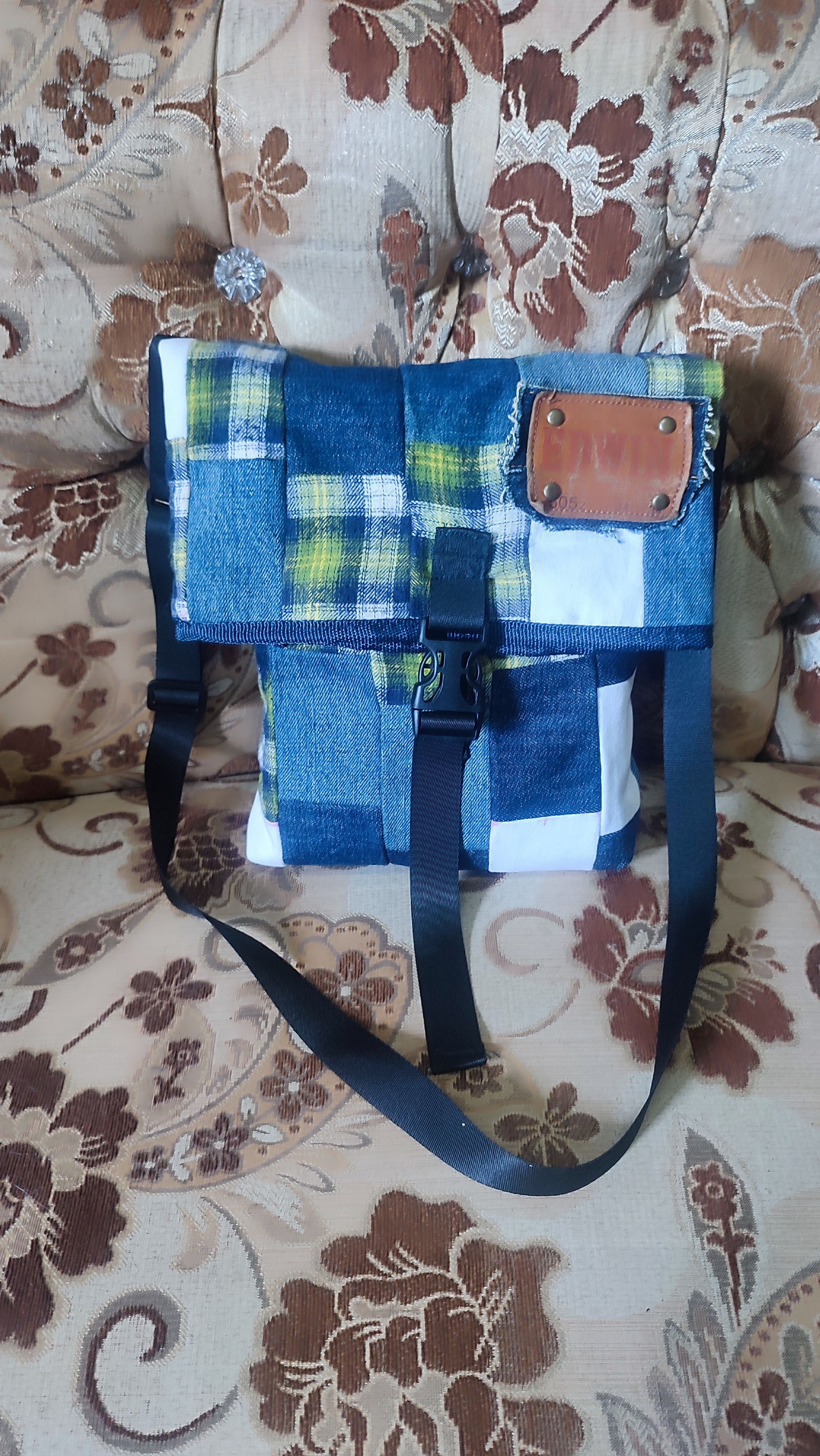 Edwin × Handmade Handmade patchwork denim bag remake old jeans Size ONE SIZE - 2 Thumbnail