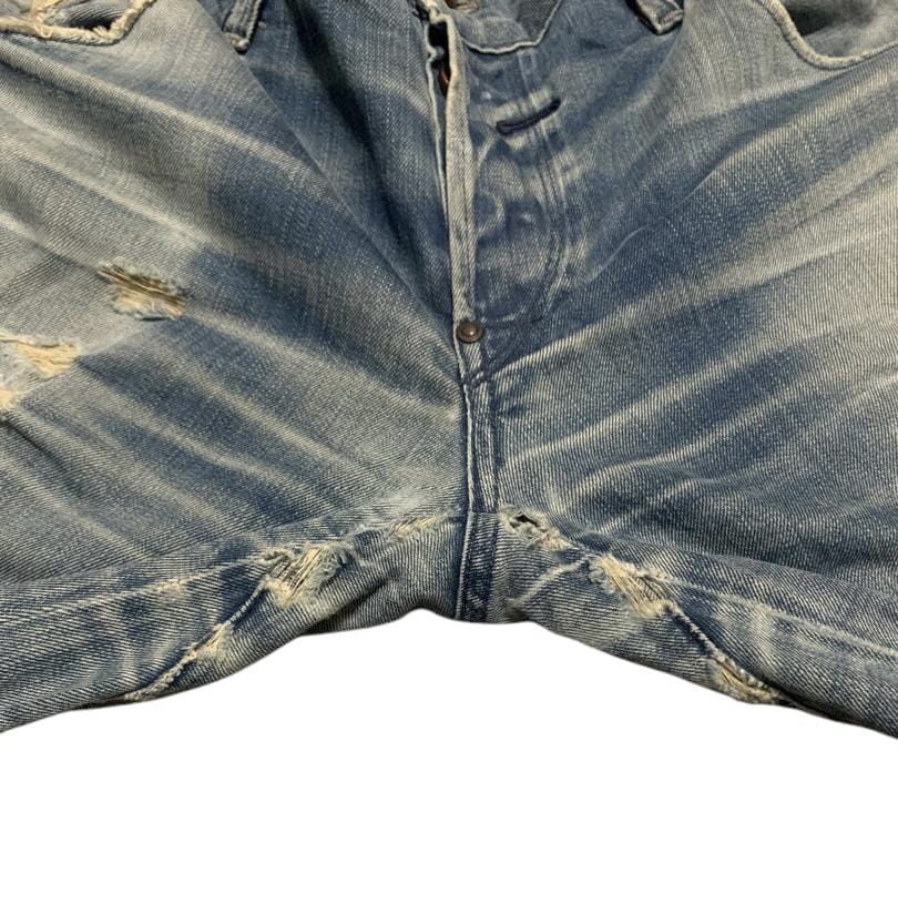 If Six Was Nine Vintage G Star Raw Curve Leg Jeans Distressed Size US 36 / EU 52 - 4 Thumbnail