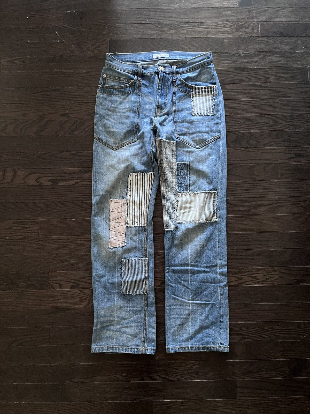 Issey Miyake Ne-Net Patchwork Denim Size US 28 / EU 44 - 1 Thumbnail