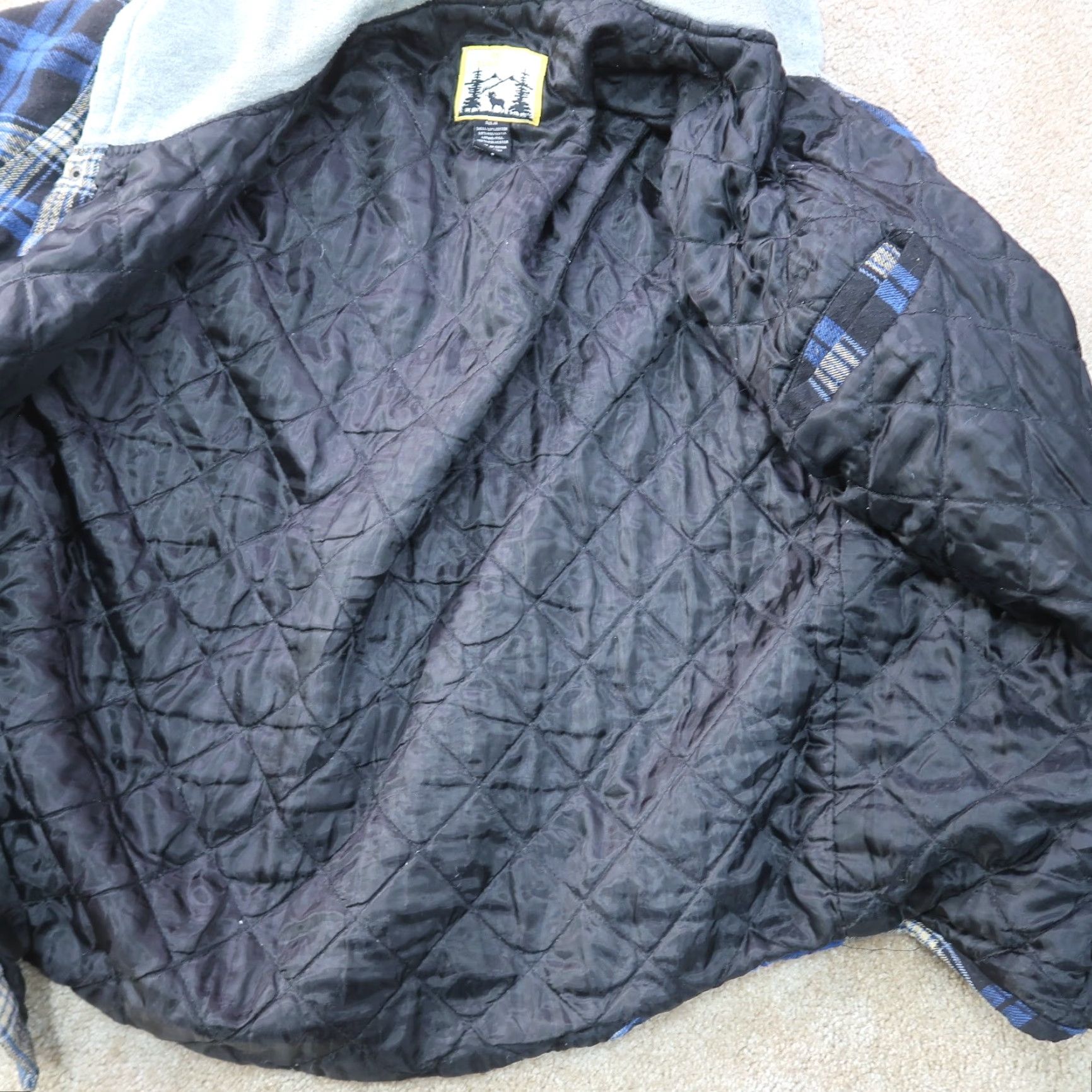 Vintage VINTAGE MIC Rugged Wear Quilt Lined Flannel Shirt Jacket Bomber Shacket Hooded XL Plaid Blue Mens Size US XL / EU 56 / 4 - 2 Thumbnail