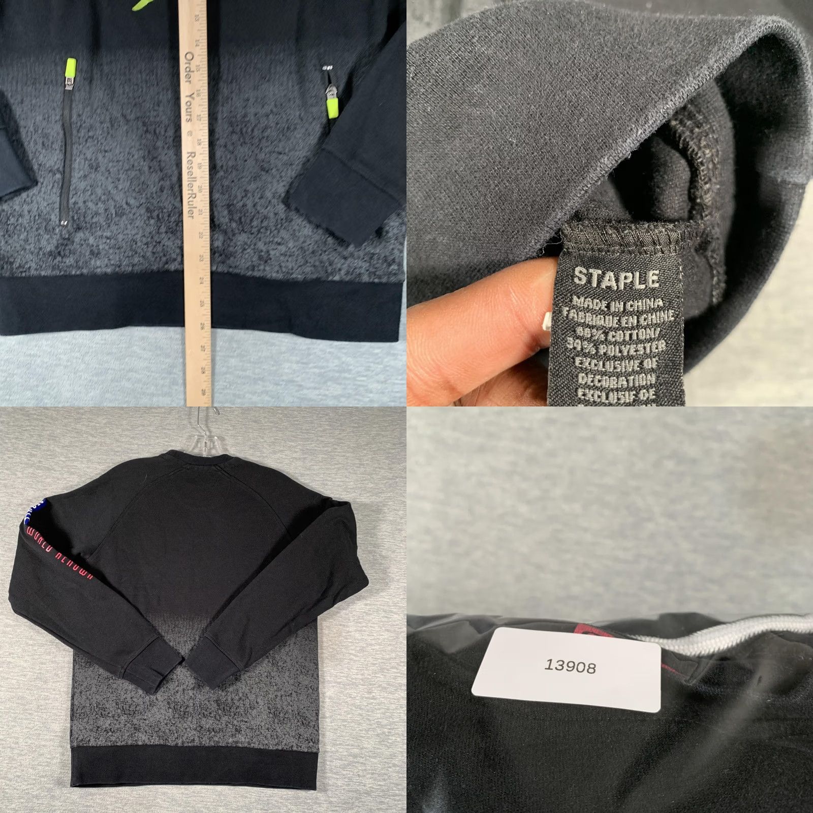 Vintage VINTAGE Staple Sweatshirt Mens S Black Pigeon Graphic Zip Pocket Fleece Pullover Size US S / EU 44-46 / 1 - 8 Thumbnail