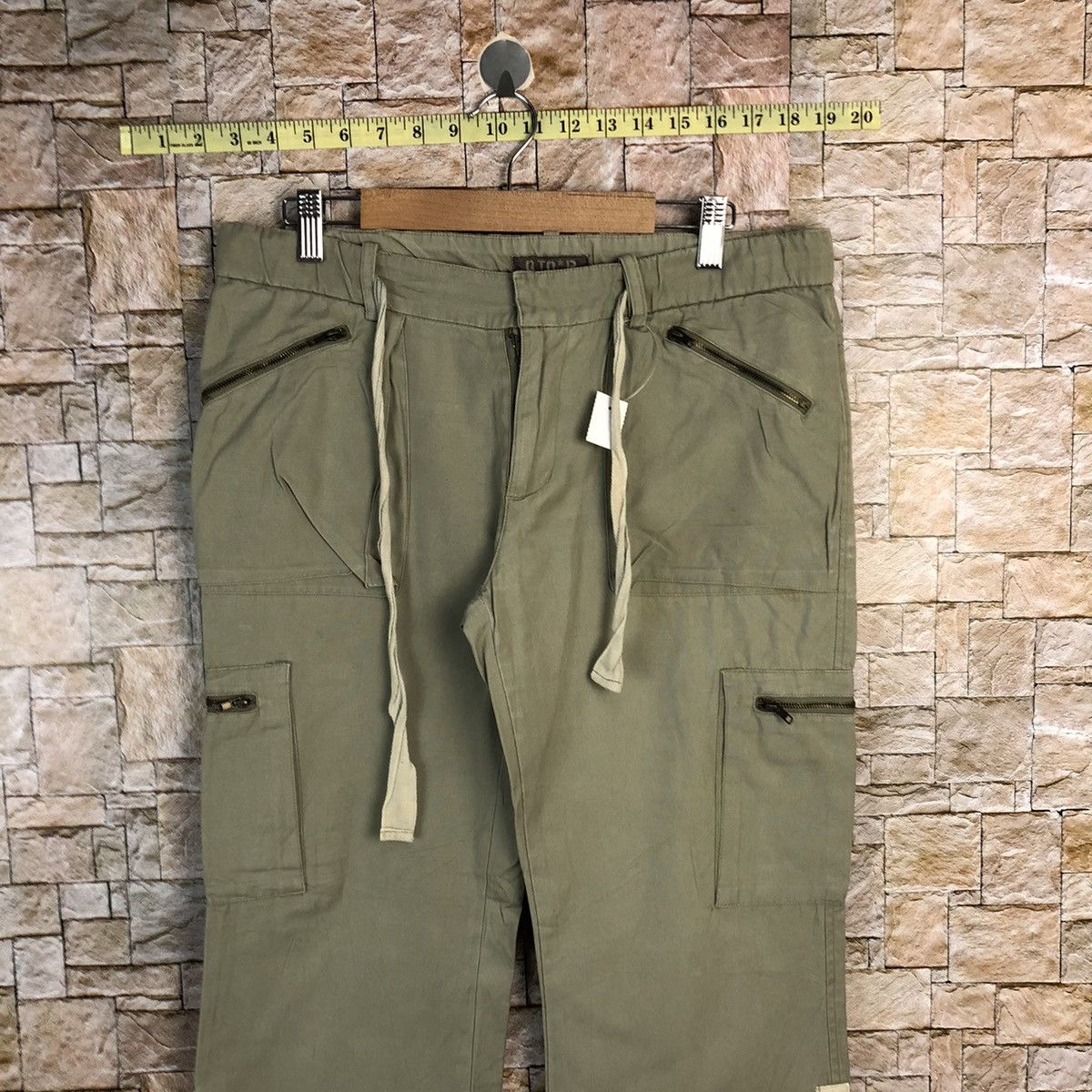 Japanese Brand Q Top Green utility streetwear Cargo Multipocket Pants #A437 Size US 30 / EU 46 - 2 Thumbnail