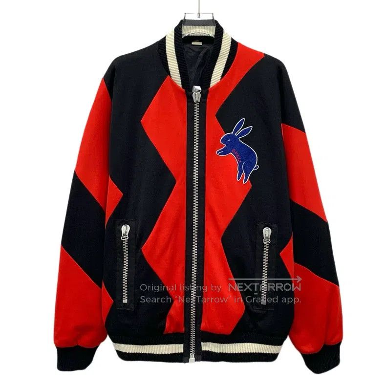 Gucci Gucci 22 colour-blocked rabbit embroidery stand-up collar Size US S / EU 44-46 / 1 - 1 Thumbnail
