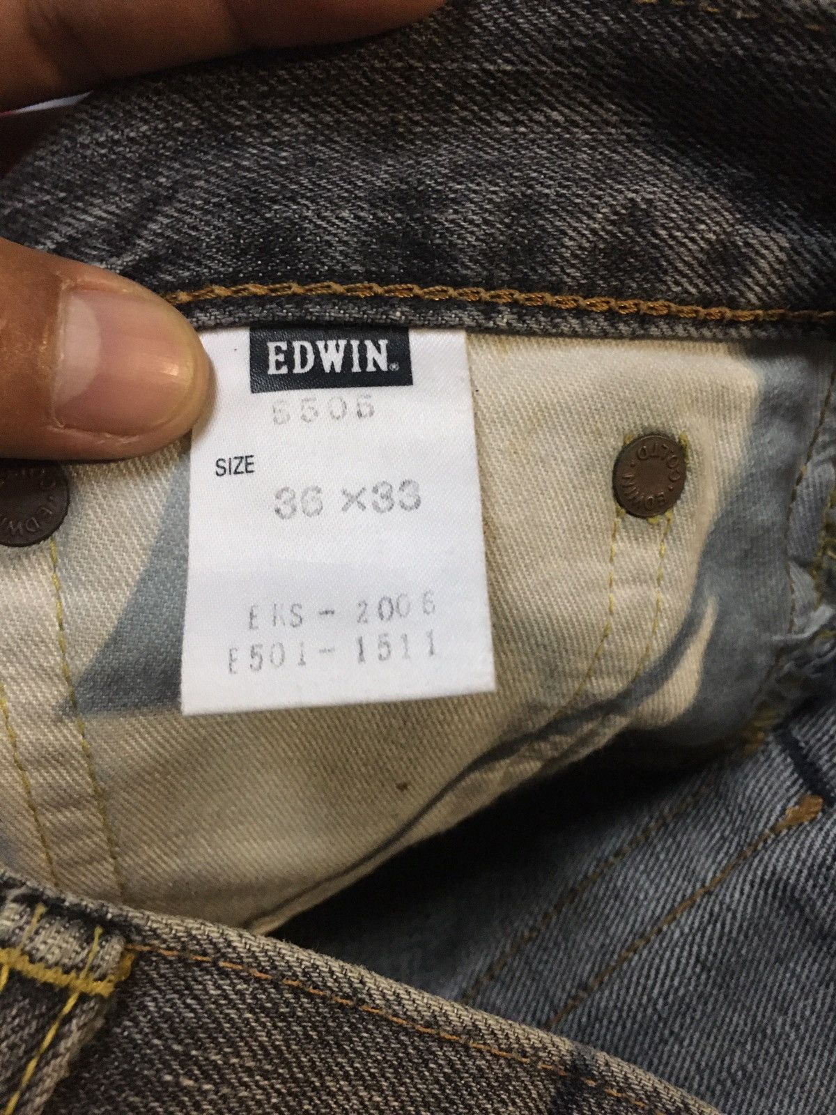 Edwin × Vintage Edwin 505 zx selvedge Size US 37 - 13 Thumbnail