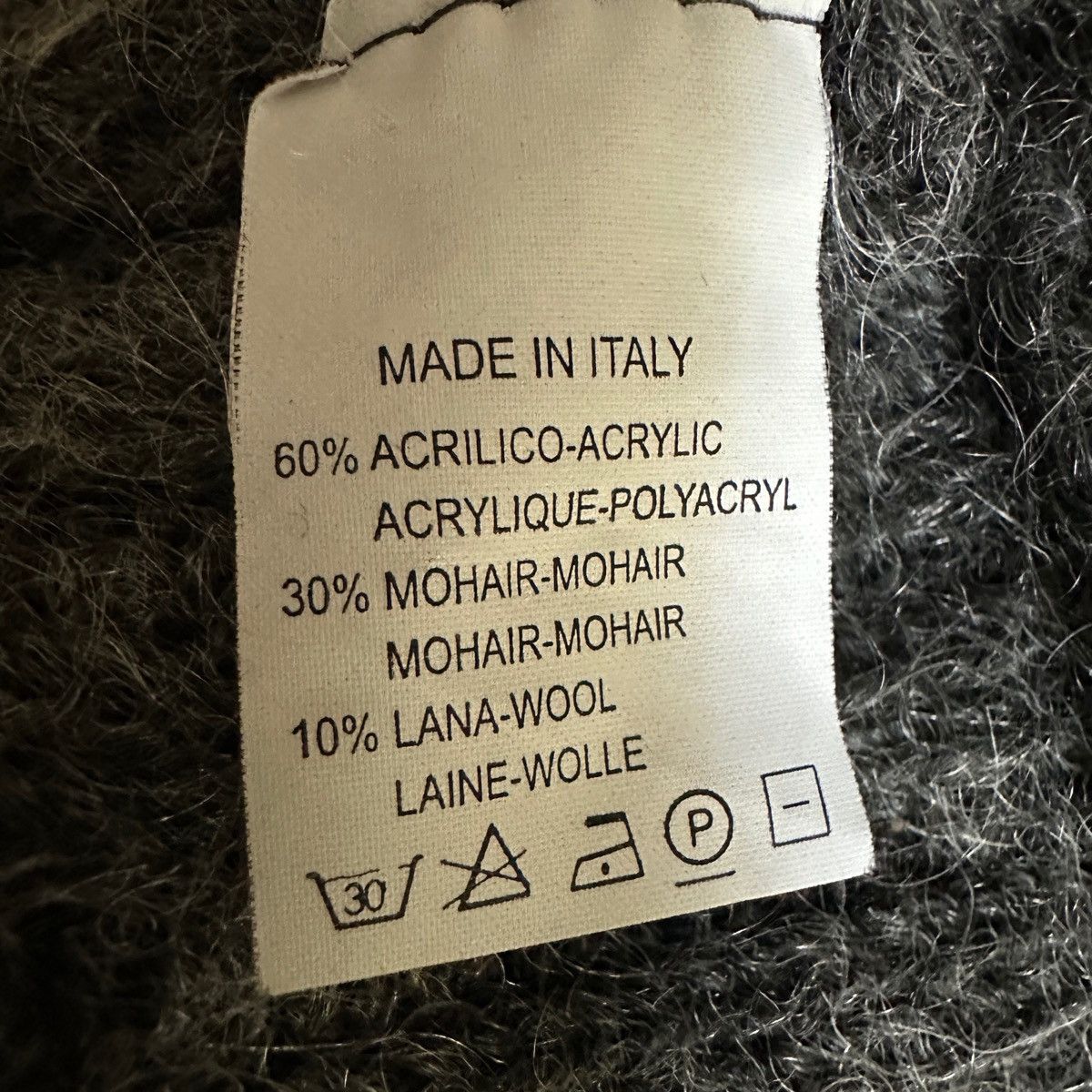 Other Tupertu Italy Gray Mohair Wool Blend Batwing Sweater Poncho Size ONE SIZE - 5 Thumbnail
