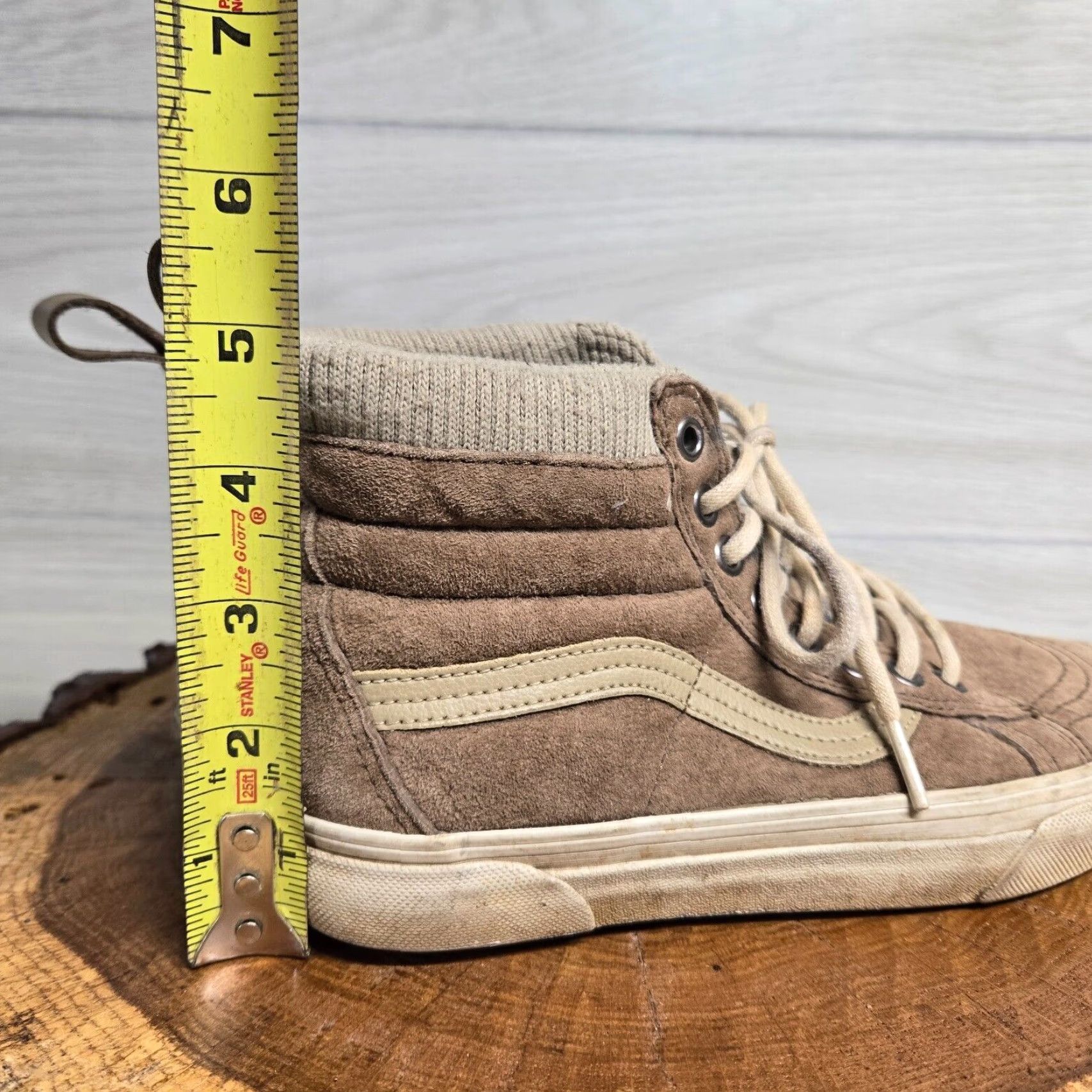Vans Vans Off The Wall Scotchgard Leather Gray Suede High Top Men 5.5 Women 7 Shoes Size S / US 4 / IT 40 - 6 Thumbnail