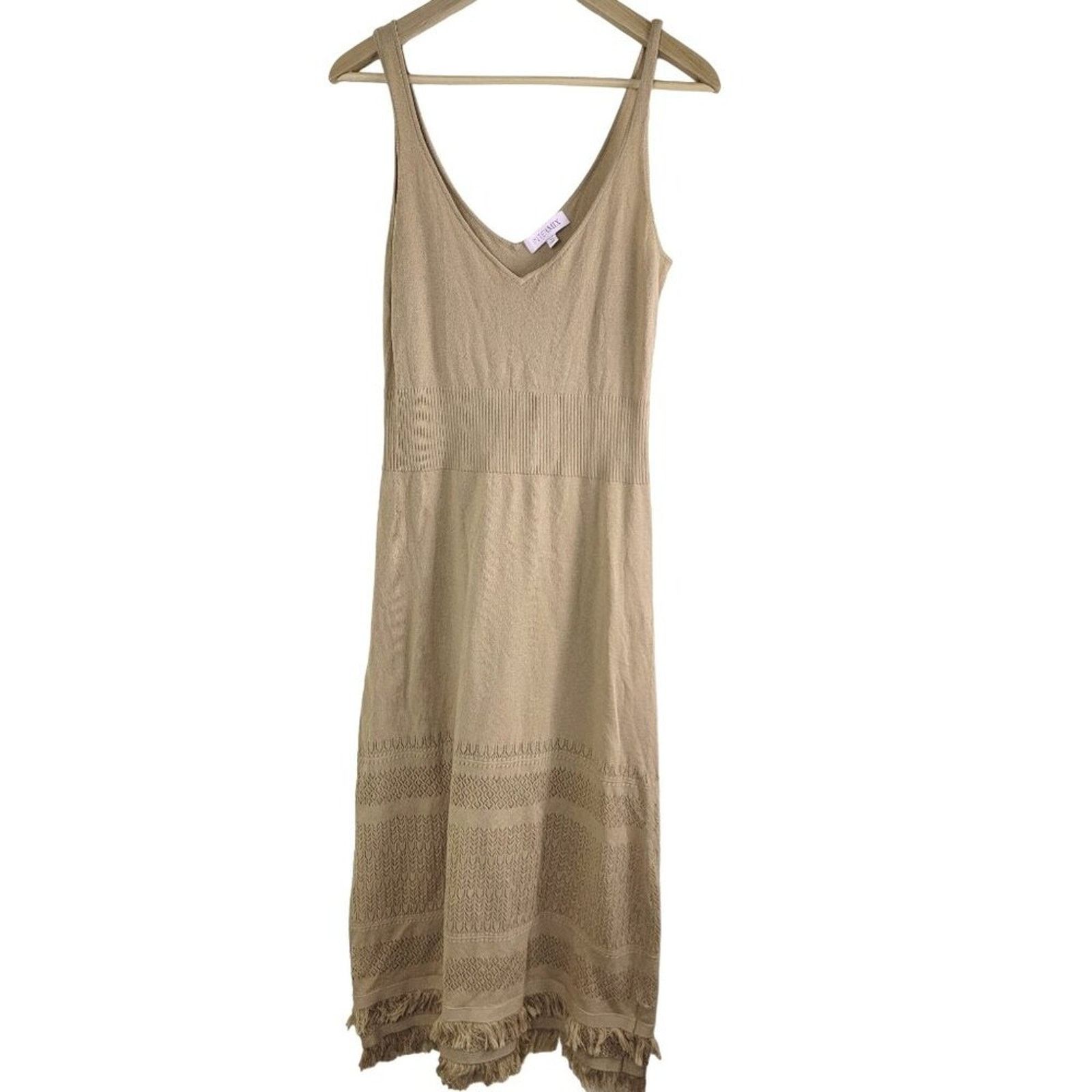 INTERMIX INTERMIX Celia Sleeveless Knit Maxi Dress Womens size M Tan Size M / US 6-8 / IT 42-44 - 1 Thumbnail