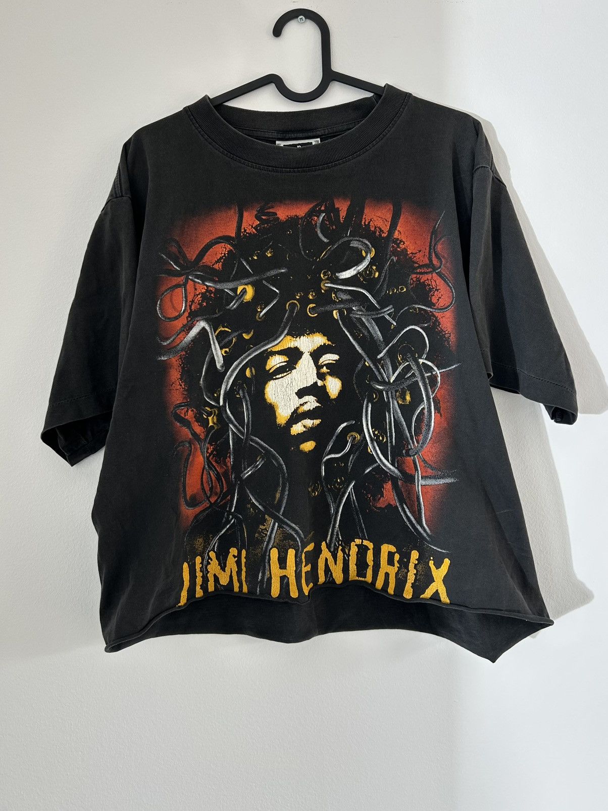 Vintage ❗️Jimi Hendrix❗️90s vintage The Roxx cropped tee t shirt Size US L / EU 52-54 / 3 - 1 Thumbnail