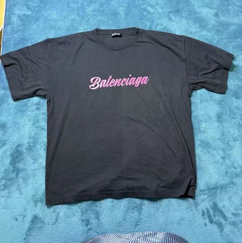Balenciaga Balenciaga Logo Printed Short Sleeve T-Shirt Black Size US L / EU 52-54 / 3 - 1 Thumbnail