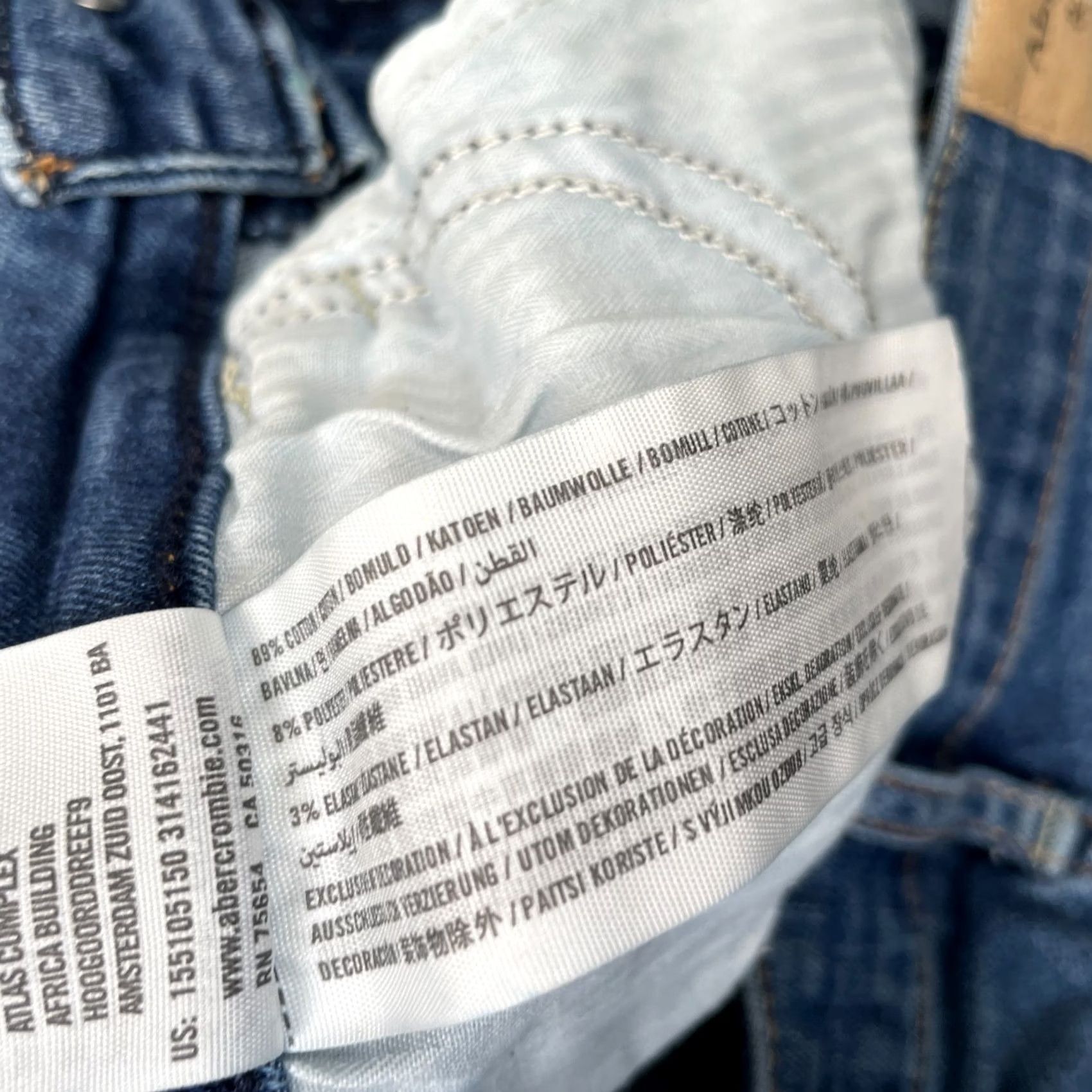Abercrombie & Fitch Abercrombie And Fitch Womens Jeans 6S Blue Skinny Leg Denim Cotton Logo Stretch Size 28" / US 6 / IT 42 - 4 Thumbnail