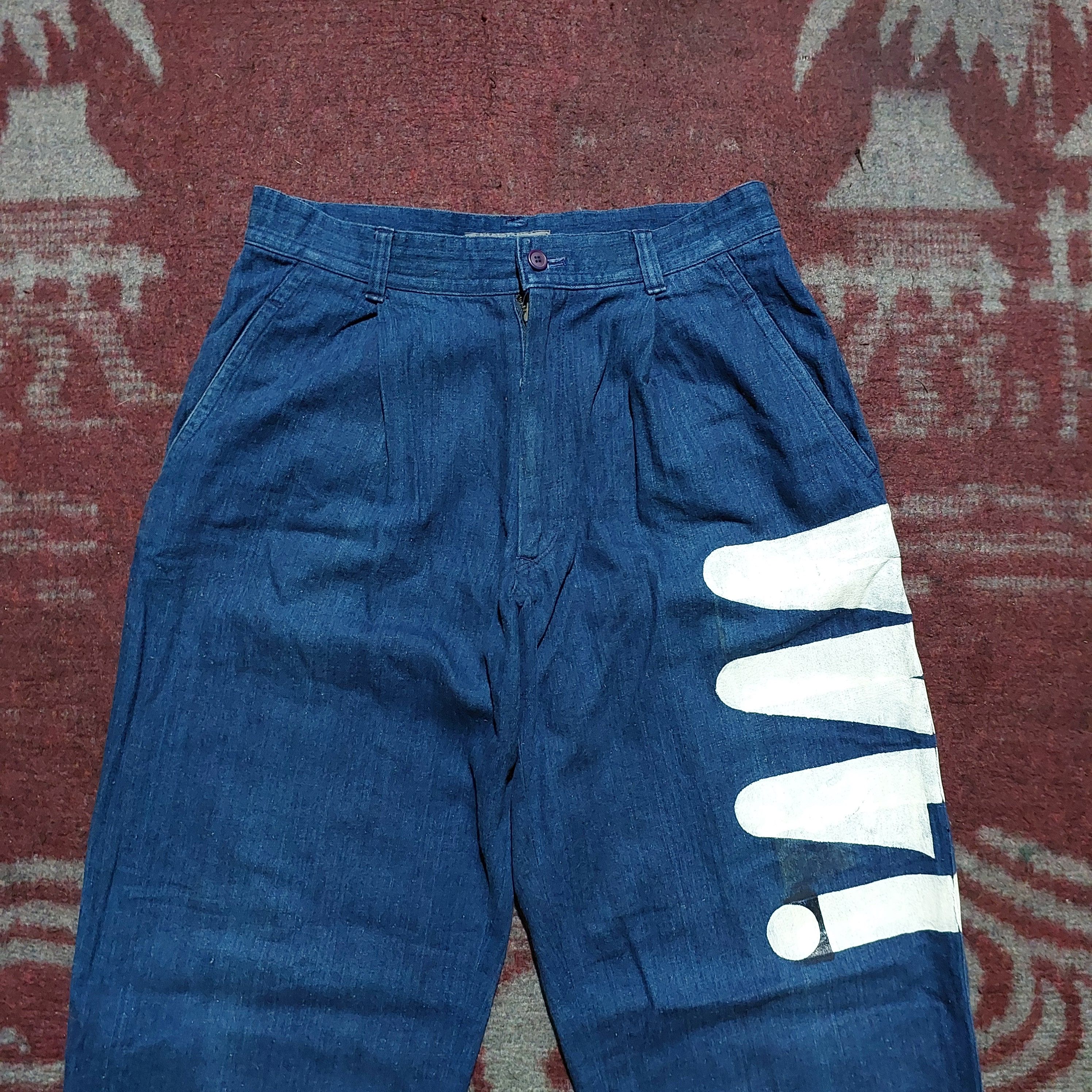 Issey Miyake issey miyake men painting custom made pants Size US 29 - 4 Thumbnail