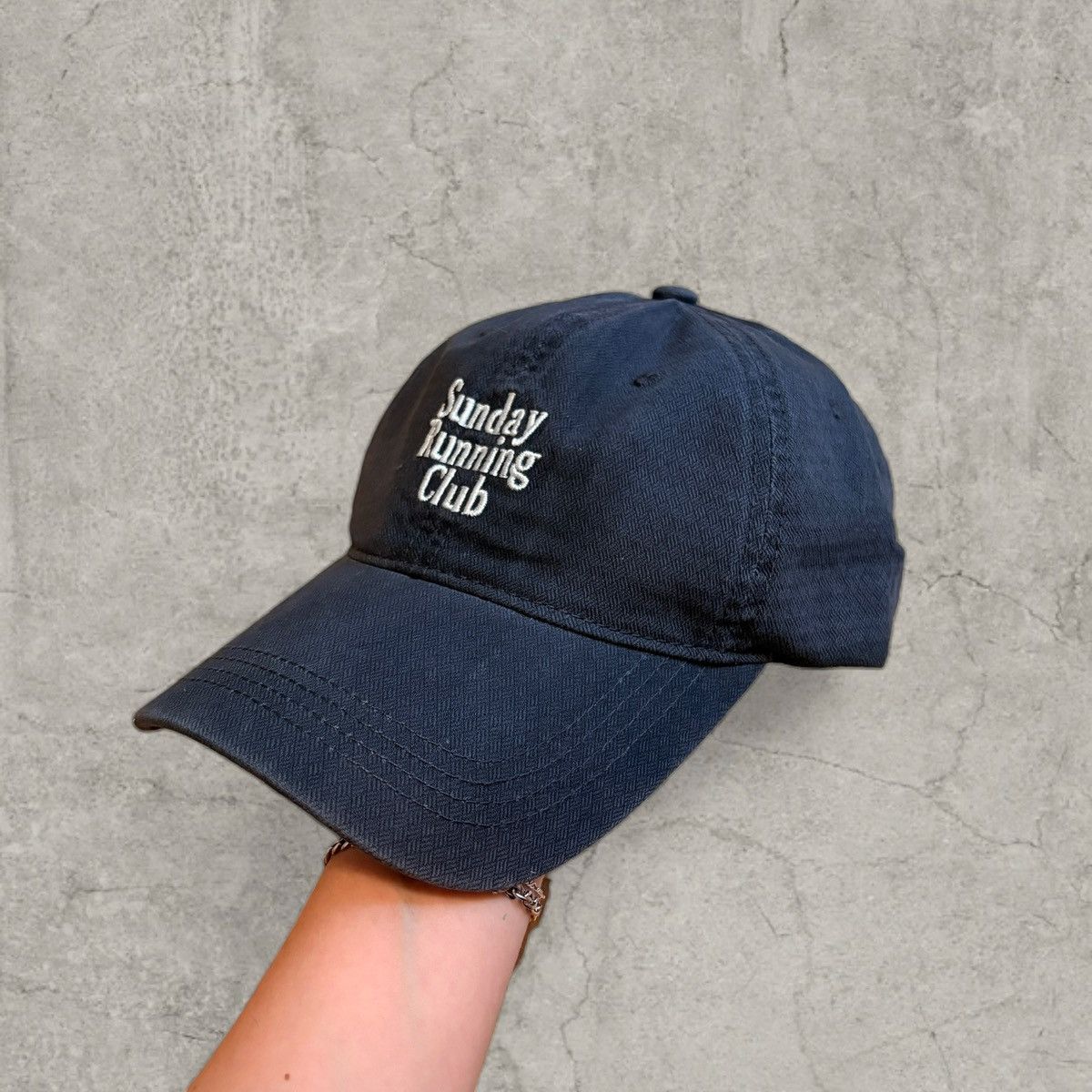 Japanese Brand Cool vintage style cap, Sunday Running Club white. One size Size ONE SIZE - 1 Thumbnail