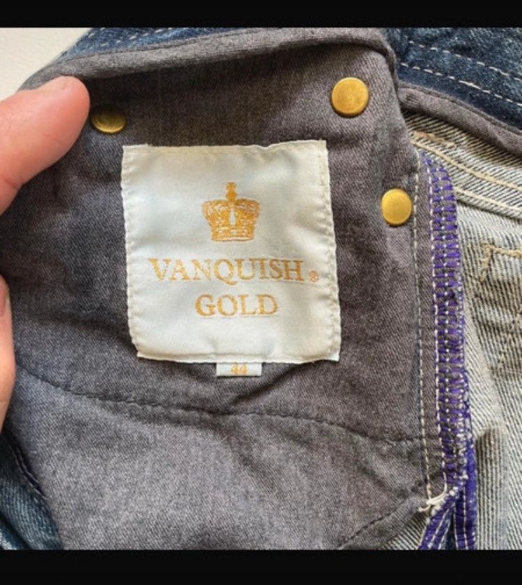 Japanese Brand Vanquish gold jeans Size US 31 - 2 Thumbnail