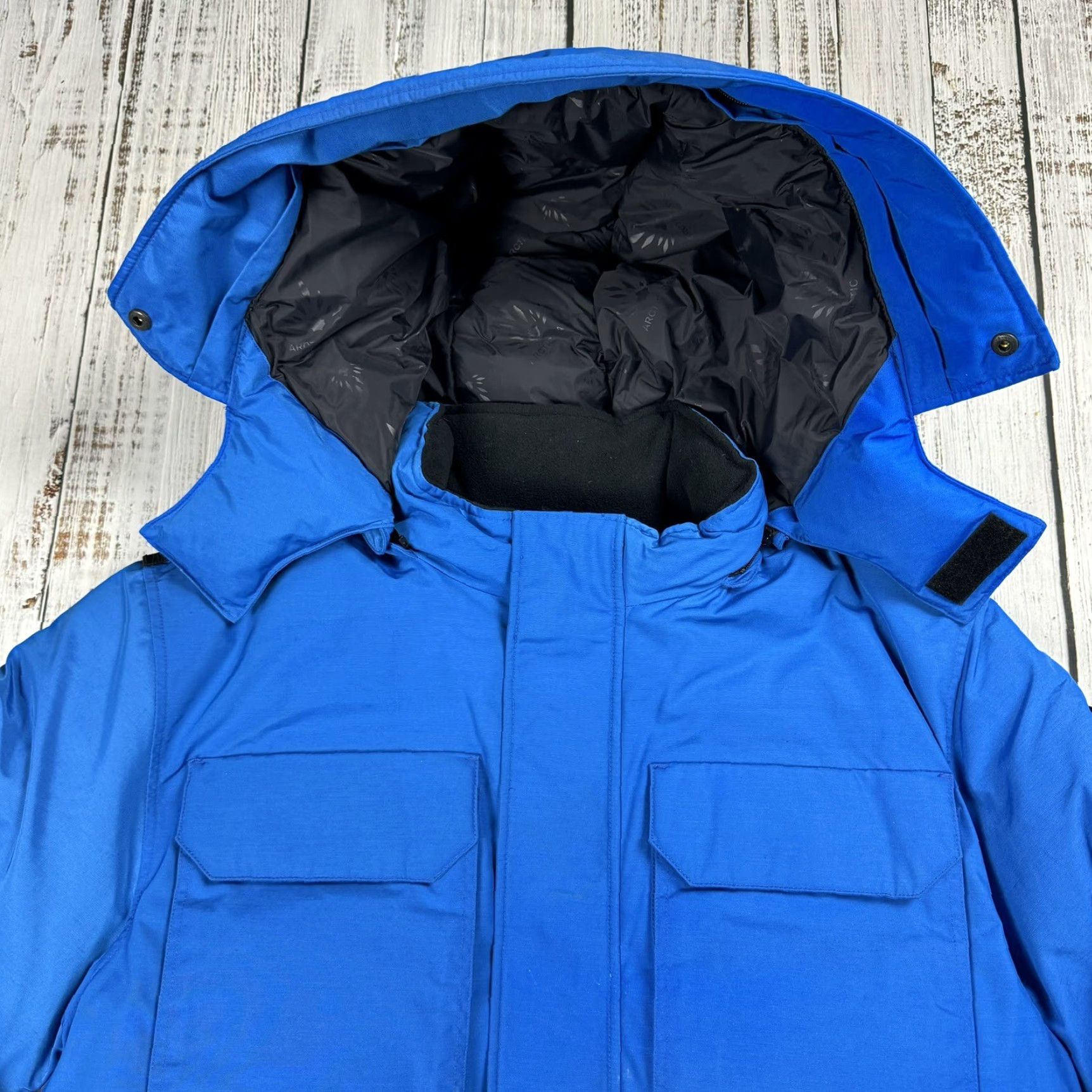 Vintage Arctic Bay Canada DOWN GOOSE NUNAVUT PARKA LARGE L WARM royal blue MSRP ,350 Size US L / EU 52-54 / 3 - 2 Thumbnail