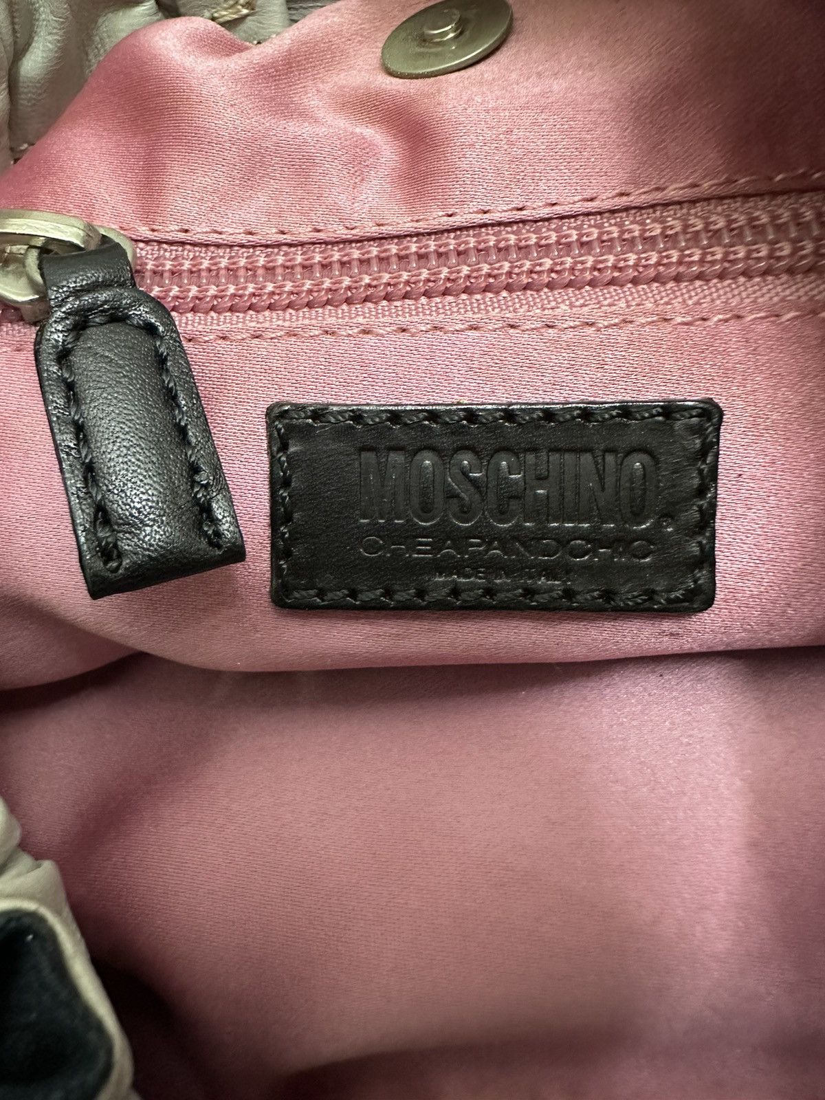 Moschino Moschino Cheap And Chip Patchwork Handbag Size ONE SIZE - 7 Thumbnail