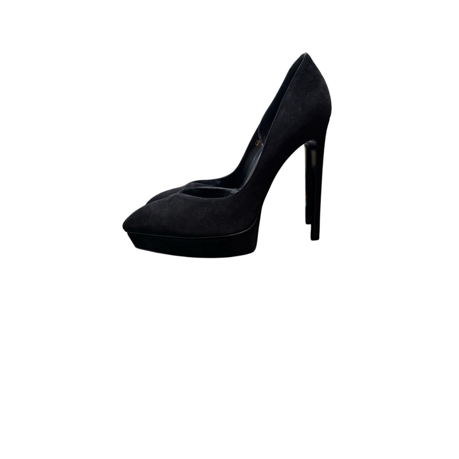 Yves Saint Laurent Saint Laurent Black Suede Janis 105 D'Orsay Pumps sz. 39 EU Size US 9 / IT 39 - 4 Thumbnail