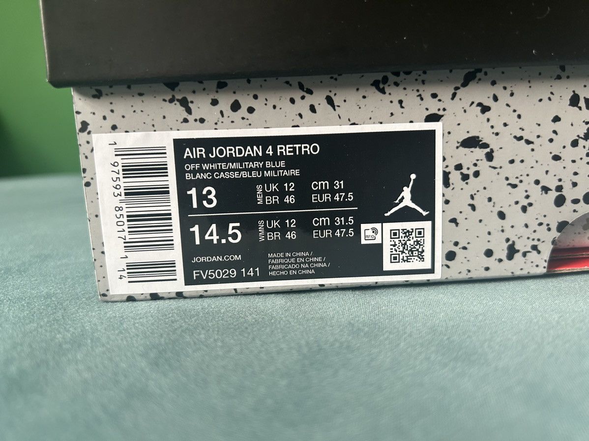 Jordan Brand Nike Air Jordan 4 Military Blue 2024 Size US 13 / EU 46 - 6 Thumbnail